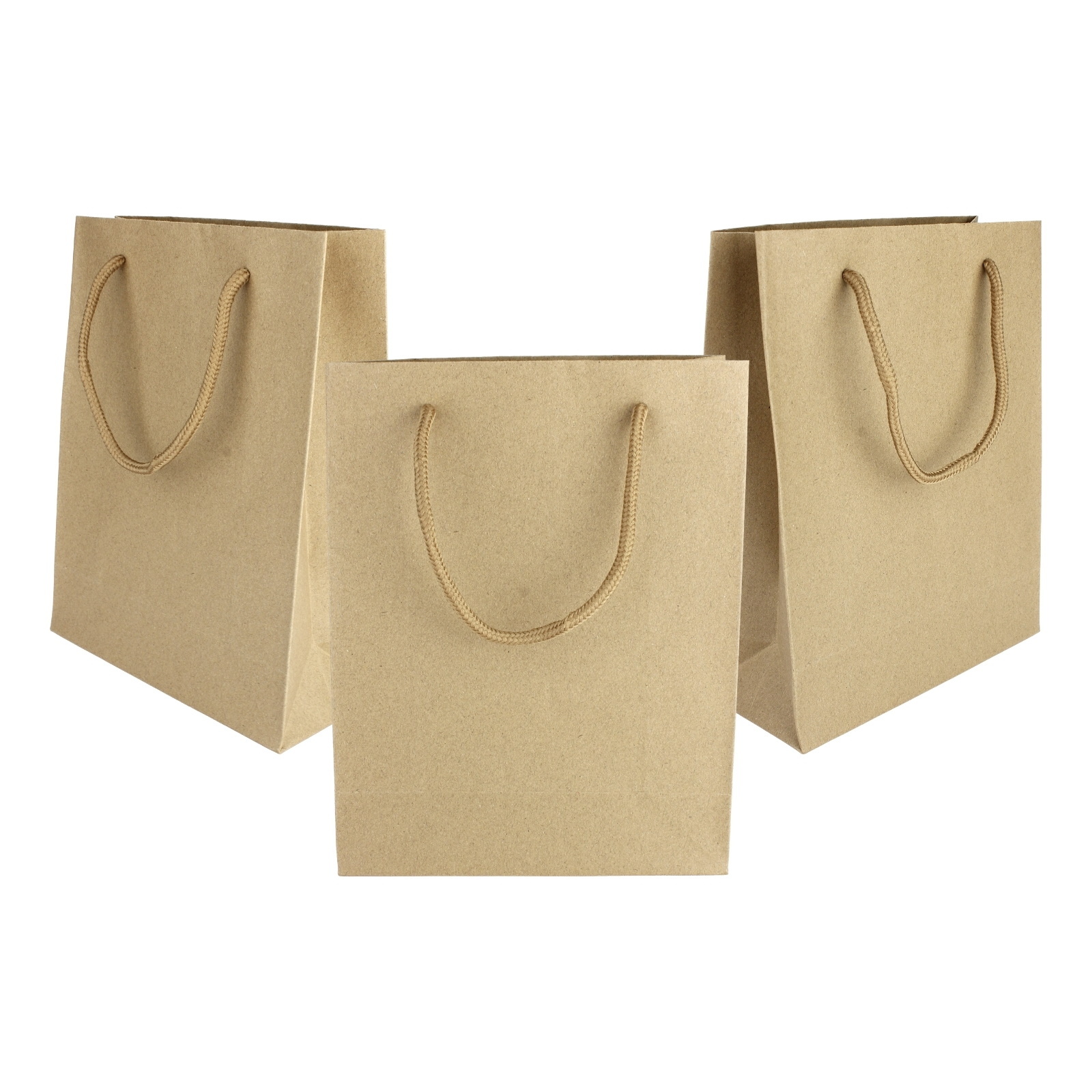 Brown Kraft Paper Gift Bags 23cm x 18cm x 8cm (Pack of 12)