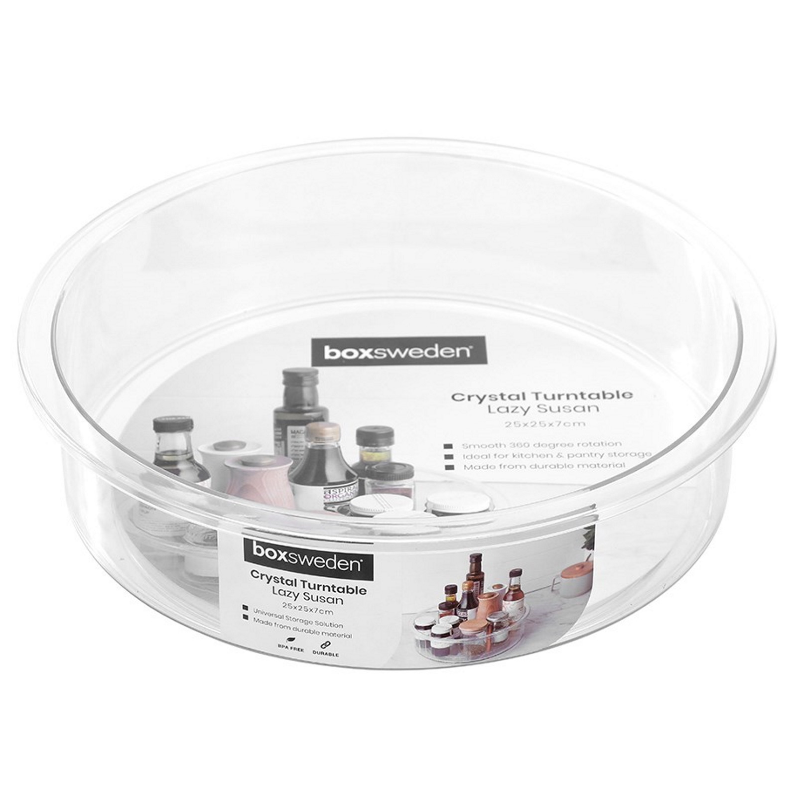 Boxsweden Crystal Turntable Lazy Susan 25cm