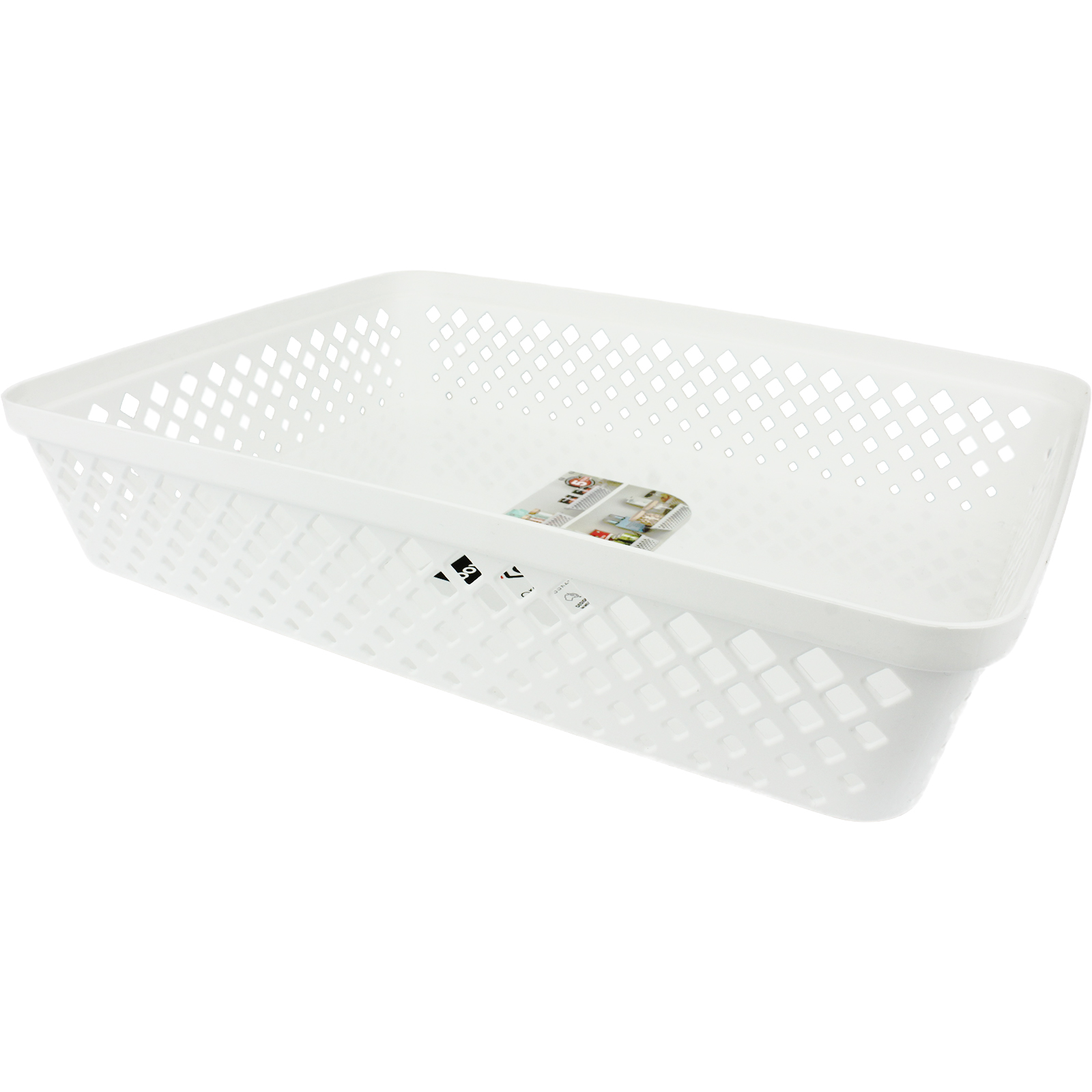 White Plastic Organiser Tray 33cm x 24cm x 6.5cm