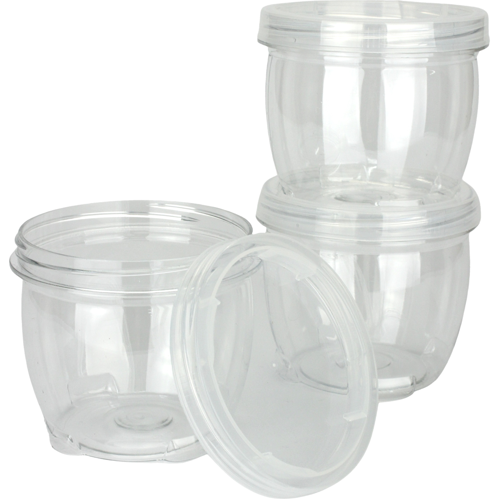 Twist Lock Stacking Containers 360ml (Pack of 3)