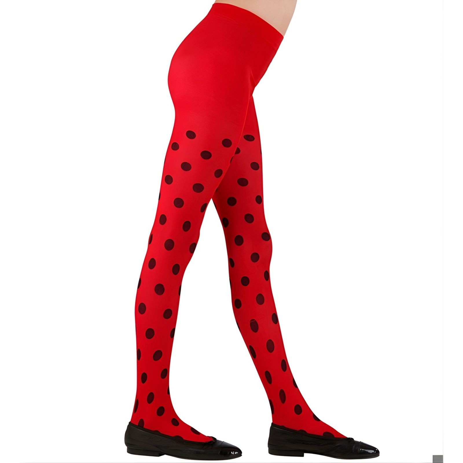Kids Red and Black Polka Dot Stockings 1-3 Years