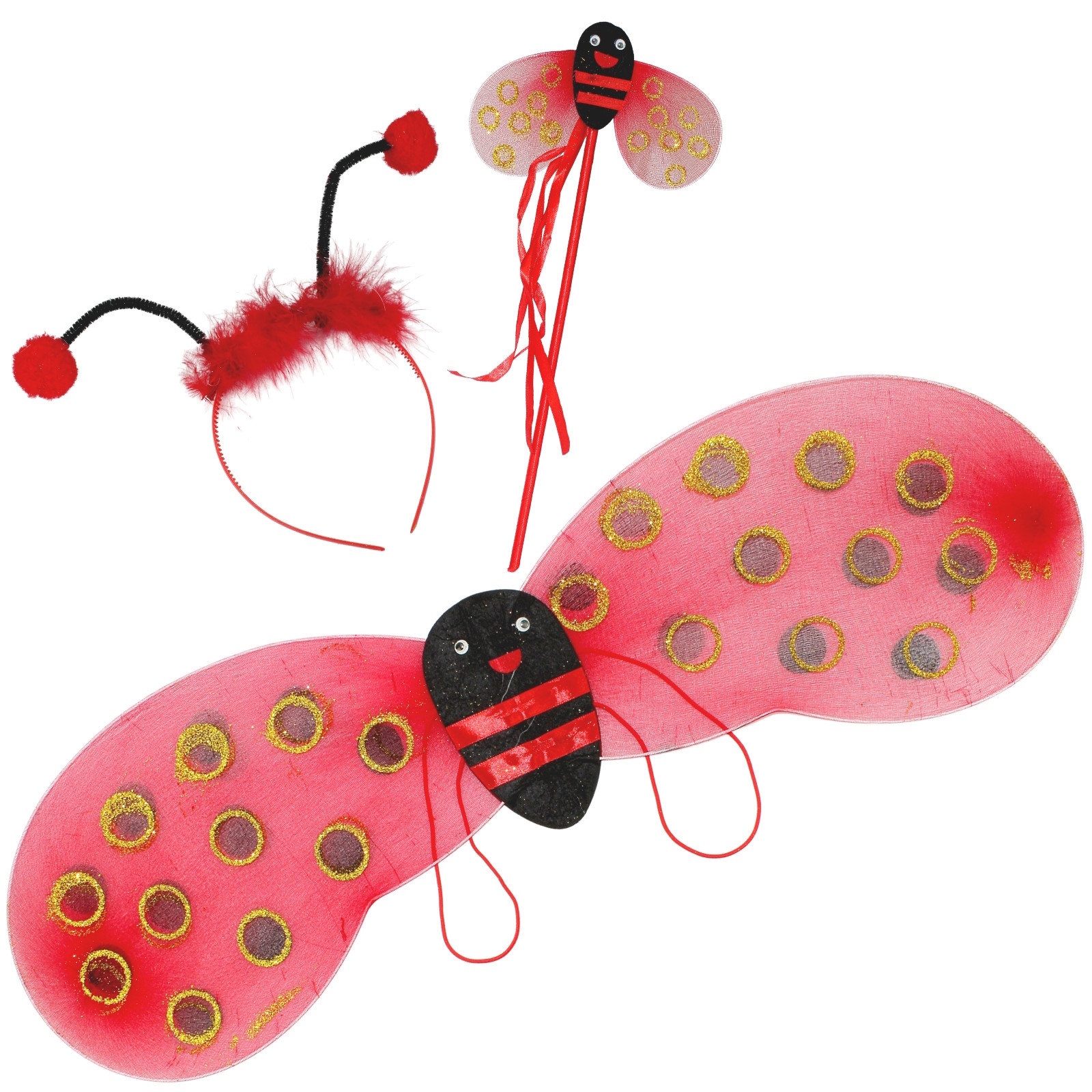 Ladybug Wings Costume Set