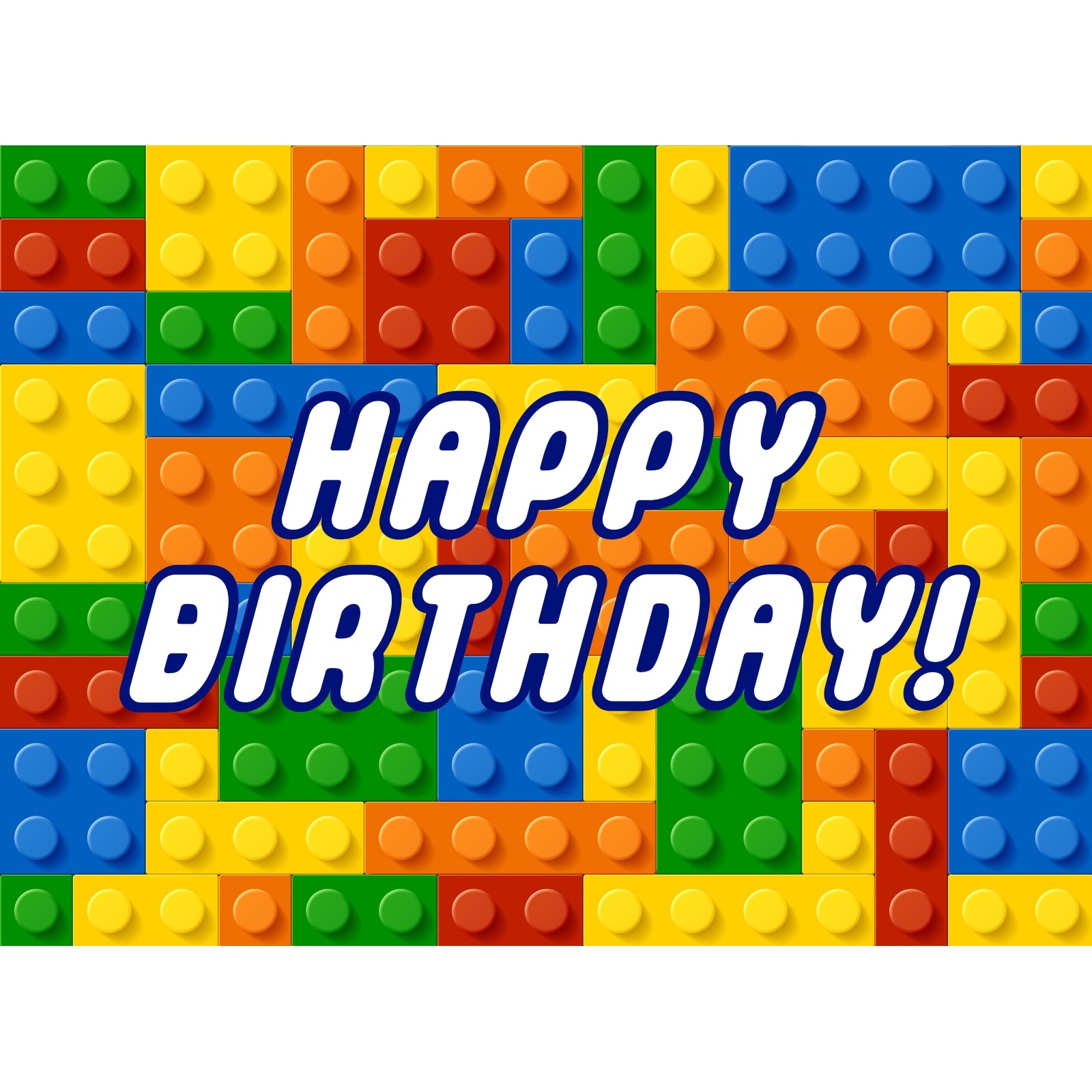 Blocks Happy Birthday Printed Fabric Backdrop 