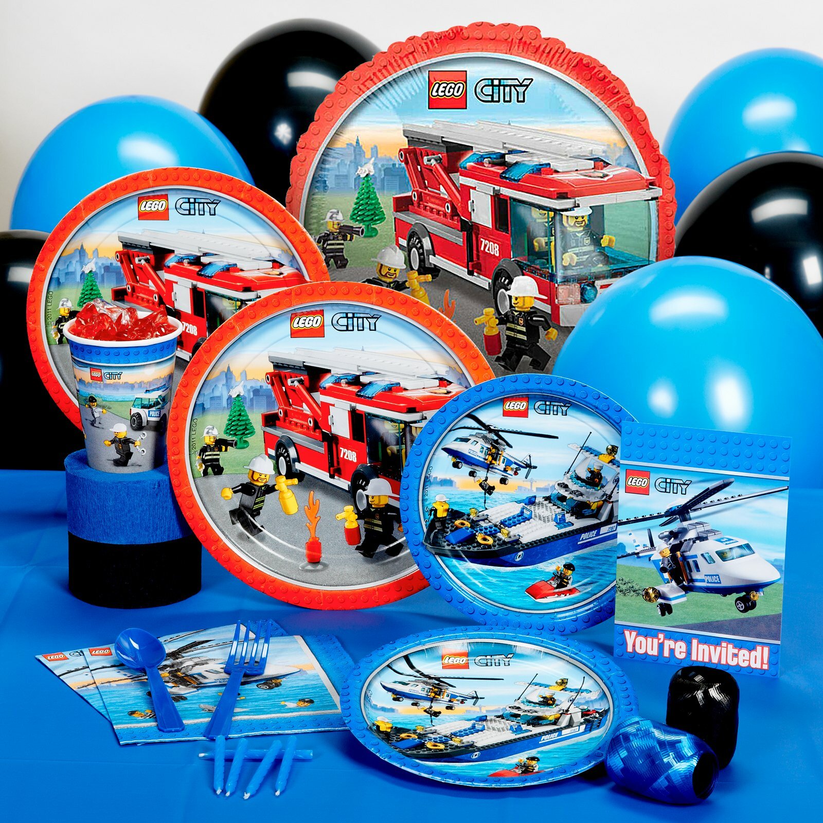 Lego City Birthday Party Pack for 8 Guests