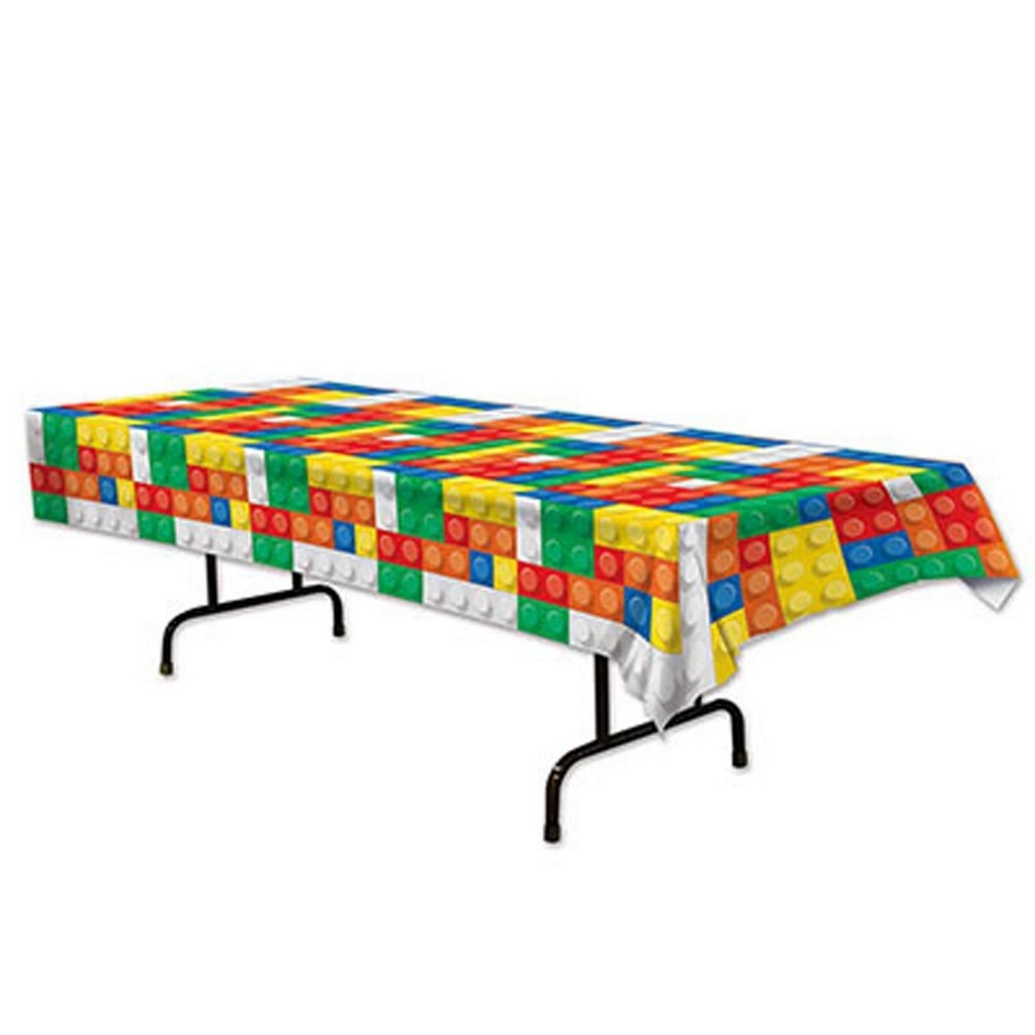 Building Blocks Plastic Tablecloth