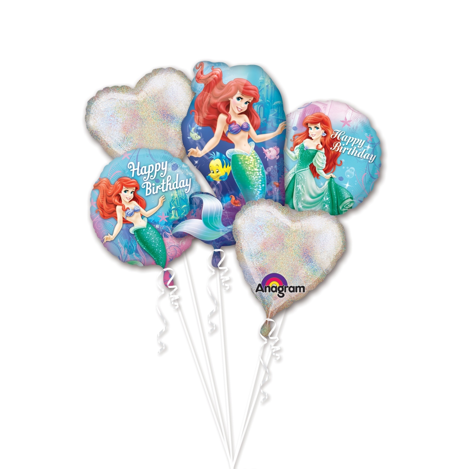 Ariel The Little Mermaid Helium Balloon Bouquet