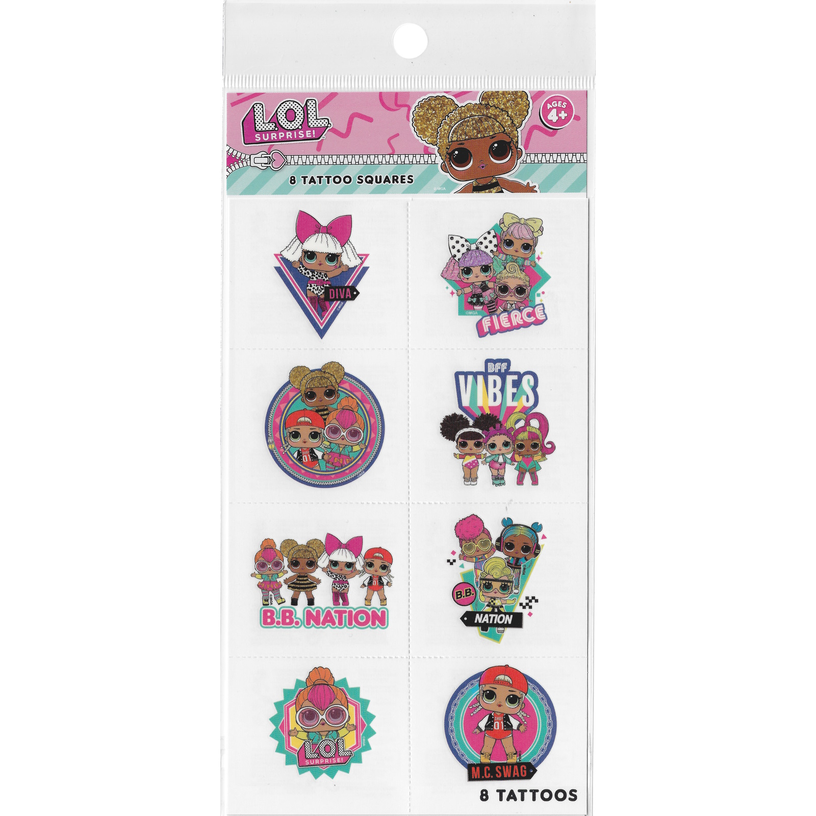 LOL Surprise Together 4 EVA Tattoos (1 Sheet)