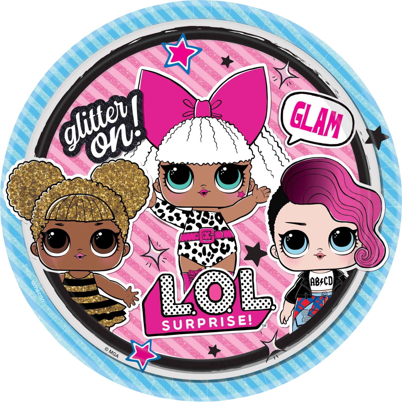 LOL Surprise Together 4 EVA Large Paper Plates (Pack of 8)