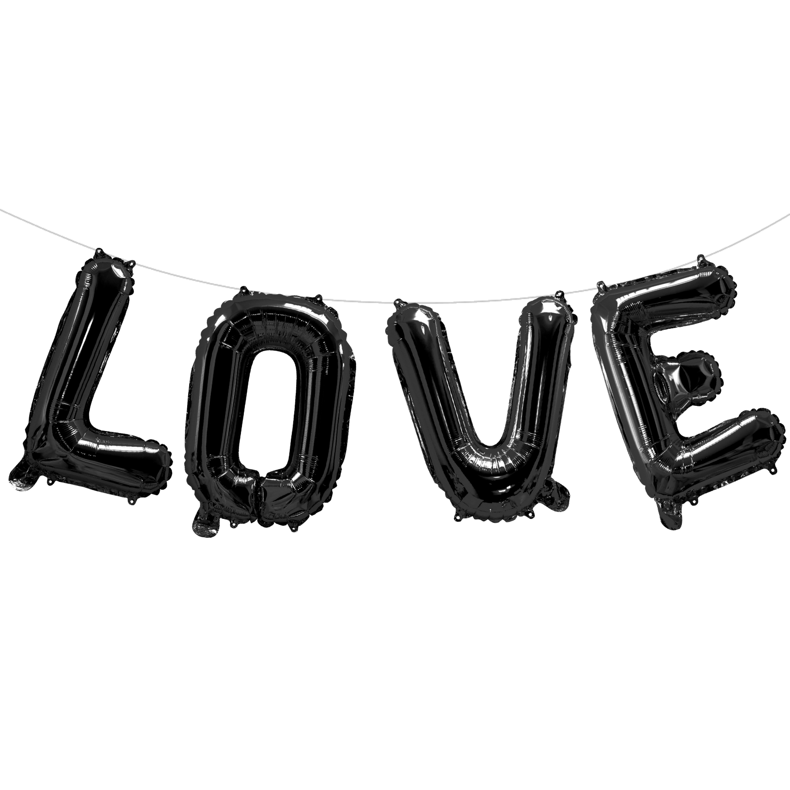 Black Love Air Fill Foil Balloon Letter Pack