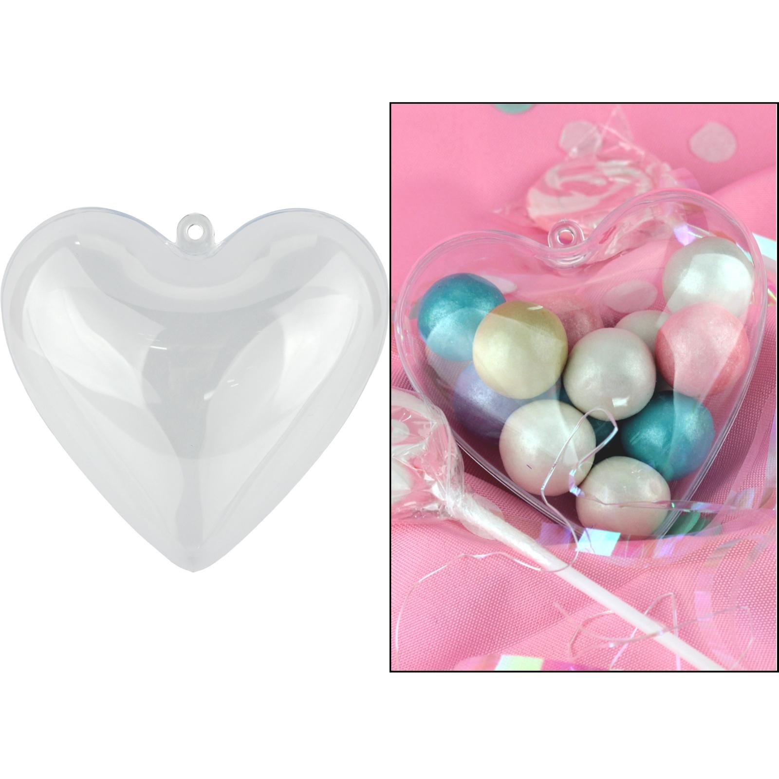 Clear Plastic Fillable Heart 10cm