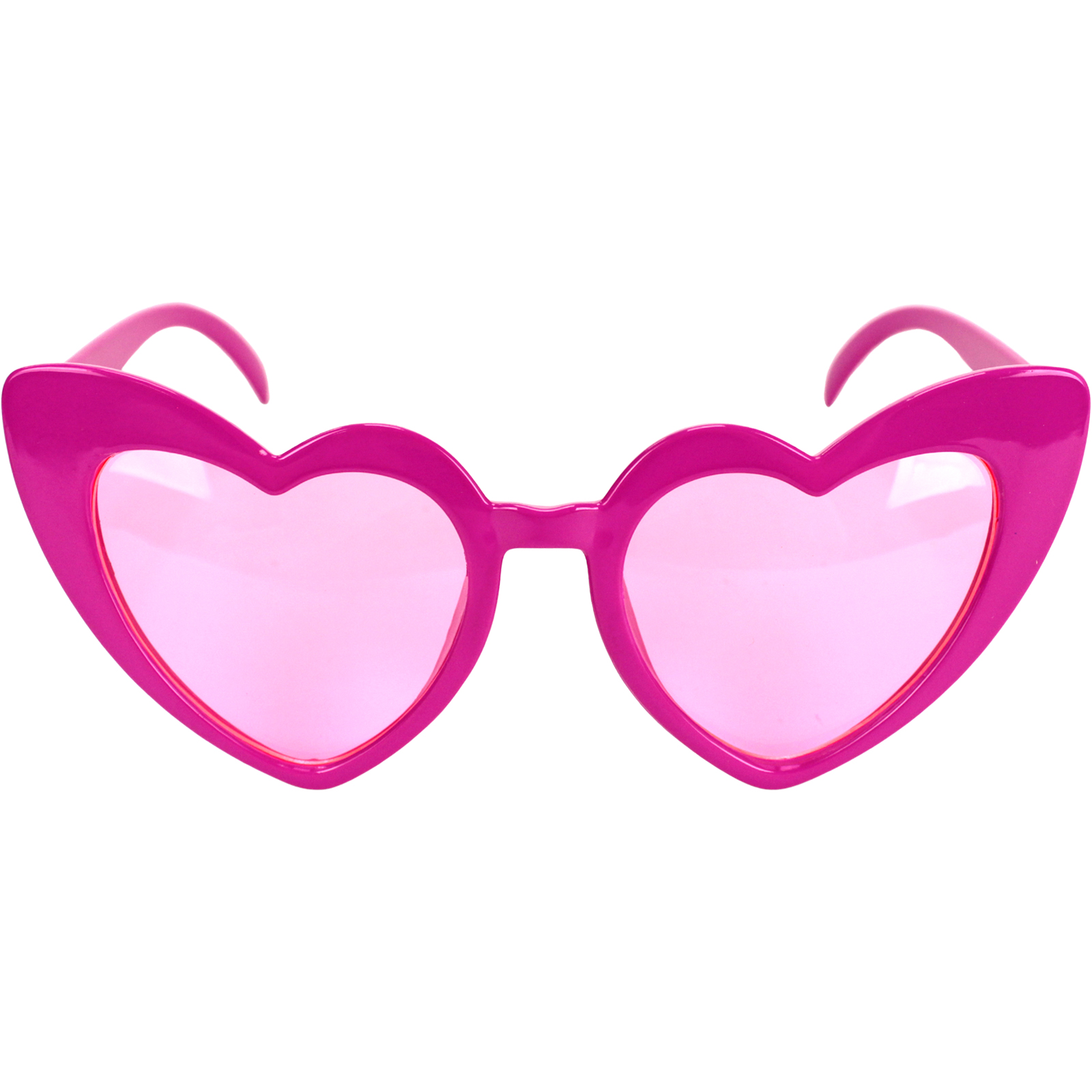 Hot Pink Hearts Party Glasses