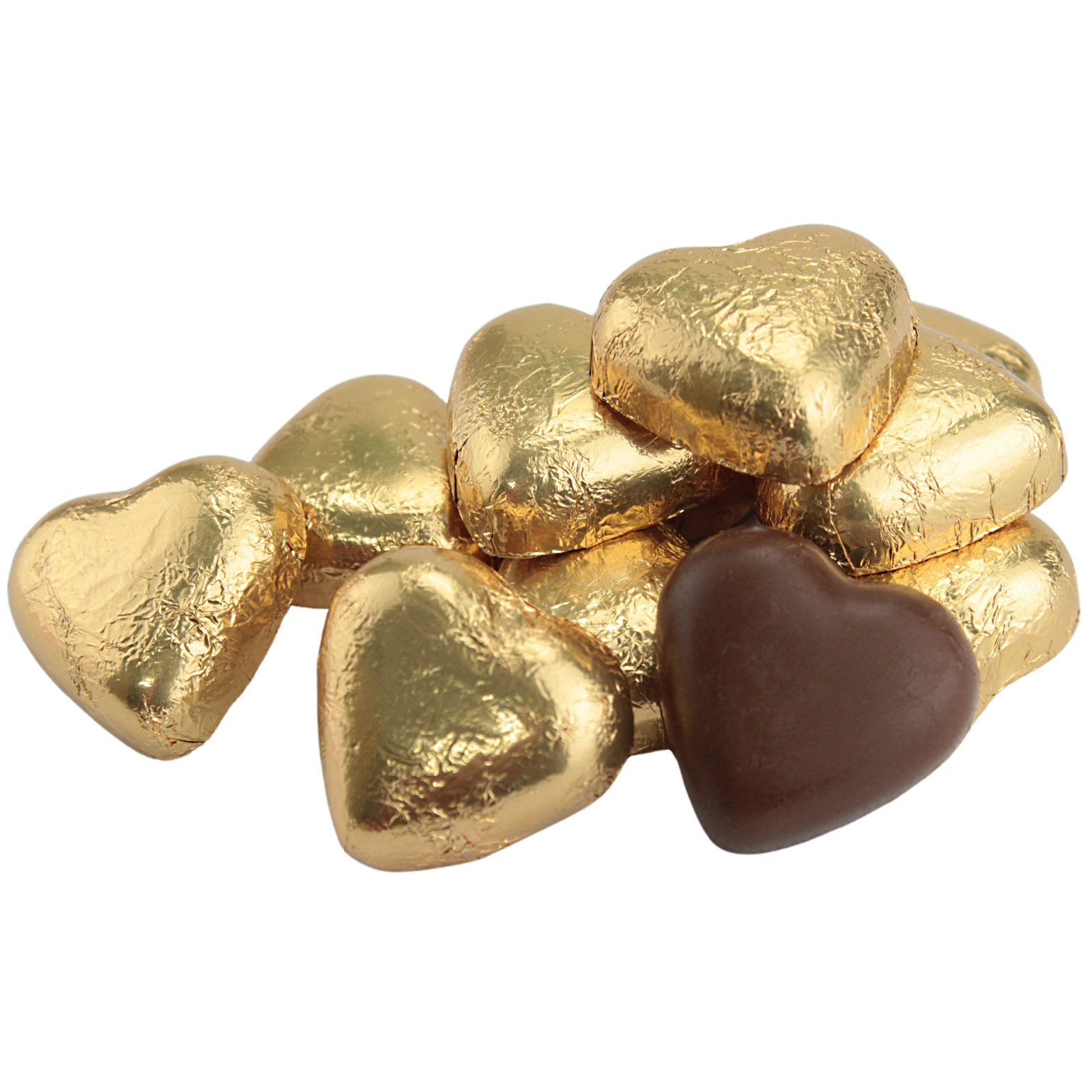 Gold Chocolate Foil Hearts (77g Bag) 