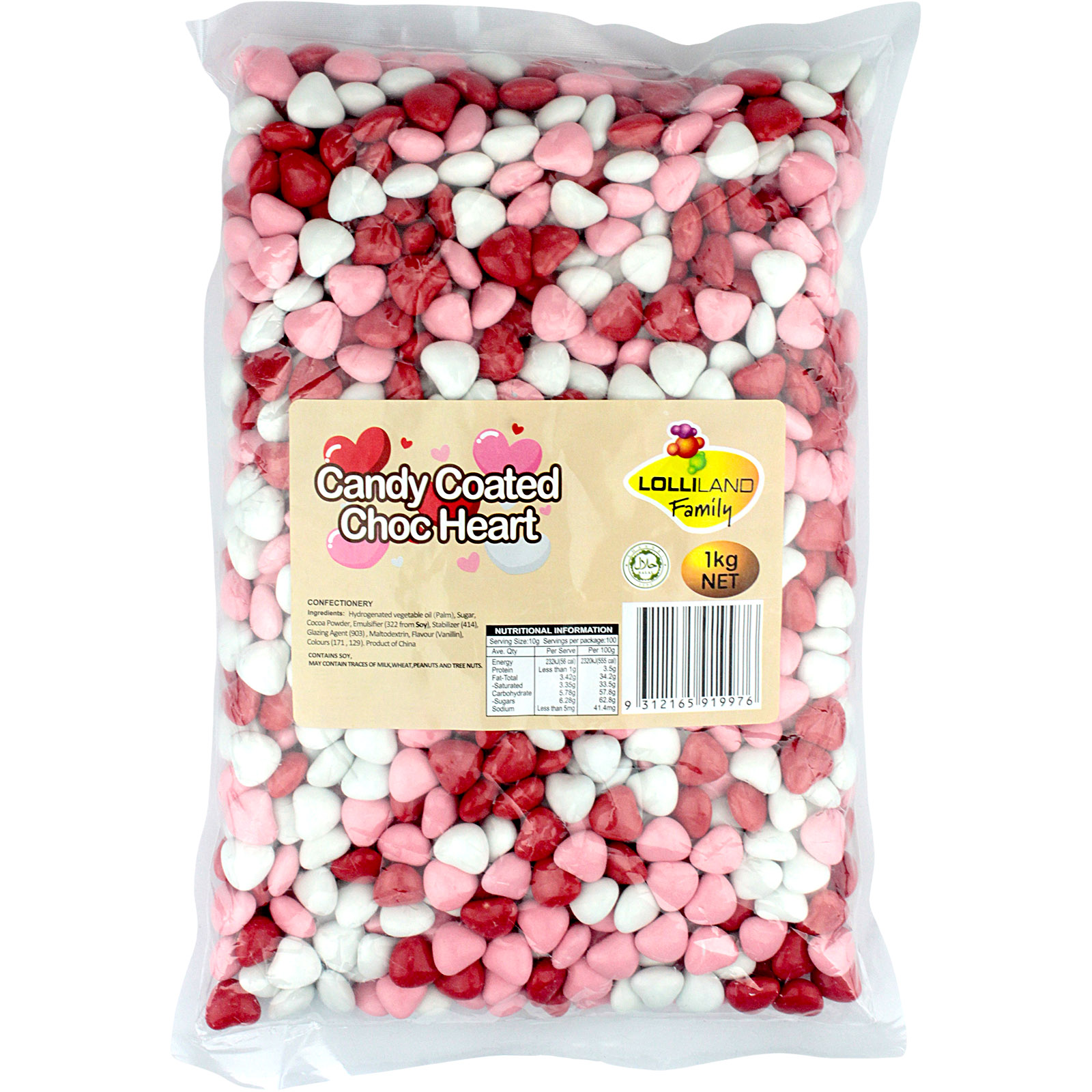 Red and Pink Chocolate Hearts (1kg)  