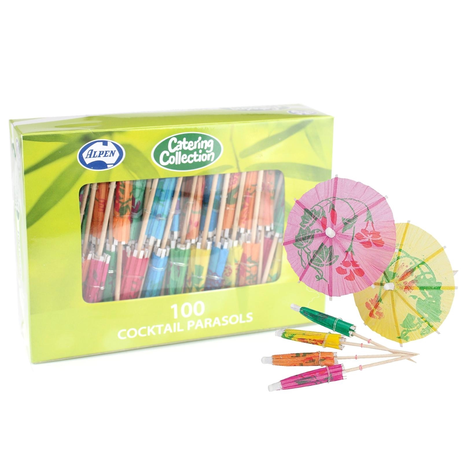 Cocktail Umbrella Parasol Picks (Pack of 100)