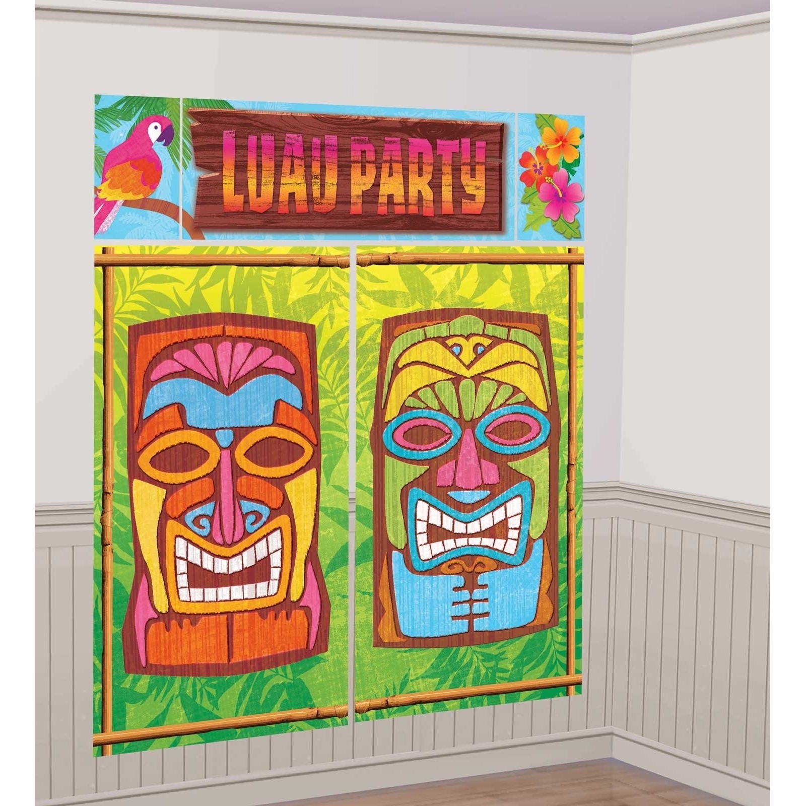 Luau Party Scene Setter Wall Decorations