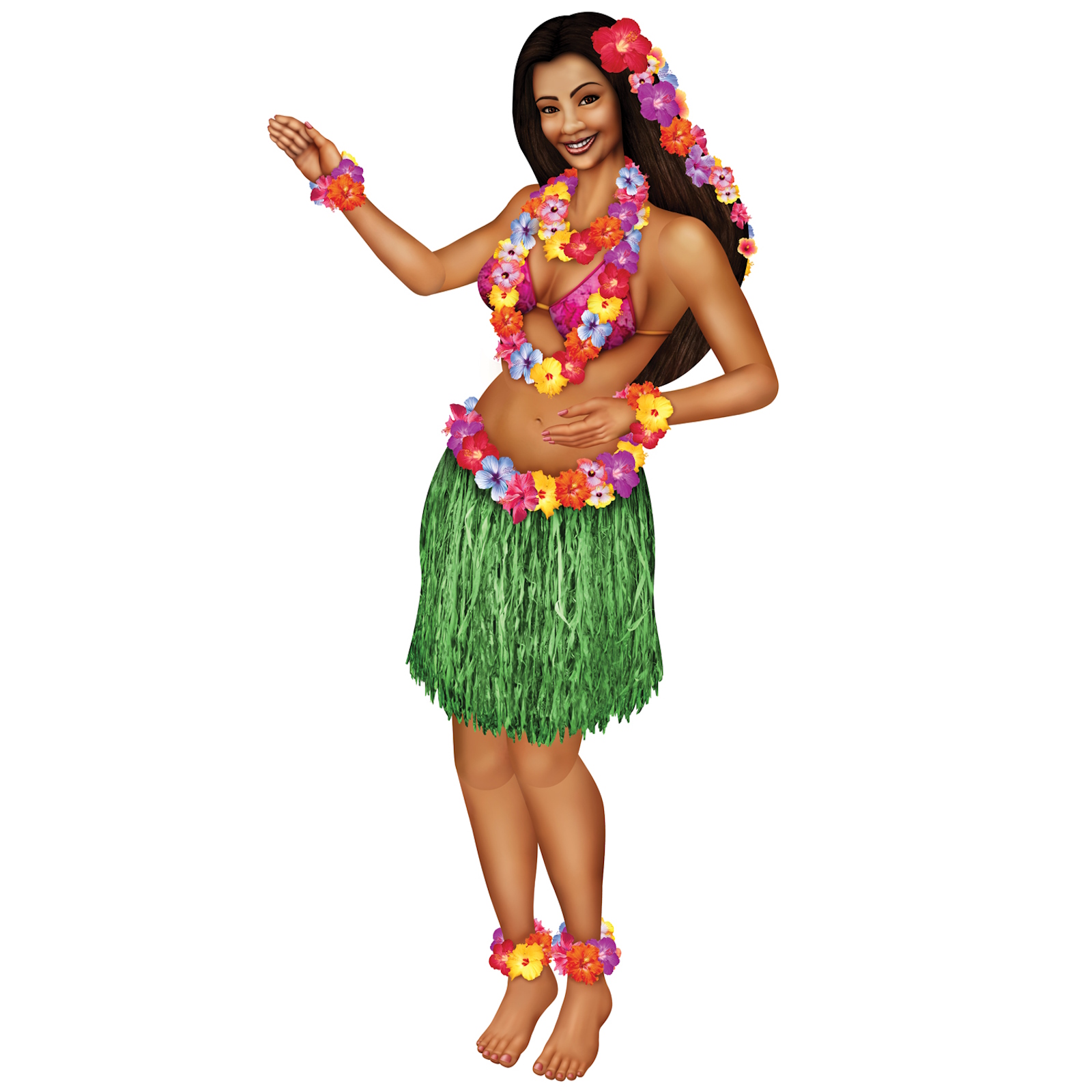 Large Hula Girl Cardboard Cutout