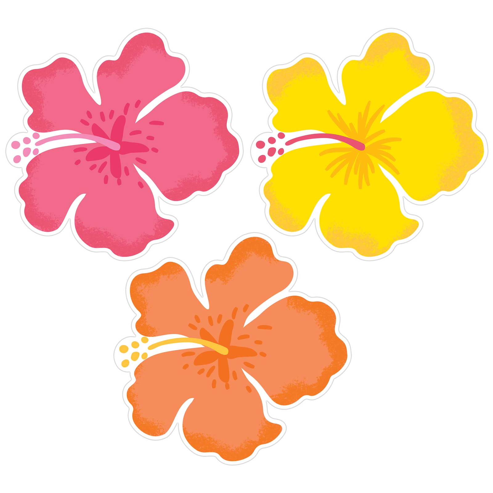 Summer Hibiscus Flower Cutout Wall Decoration (1 Piece)