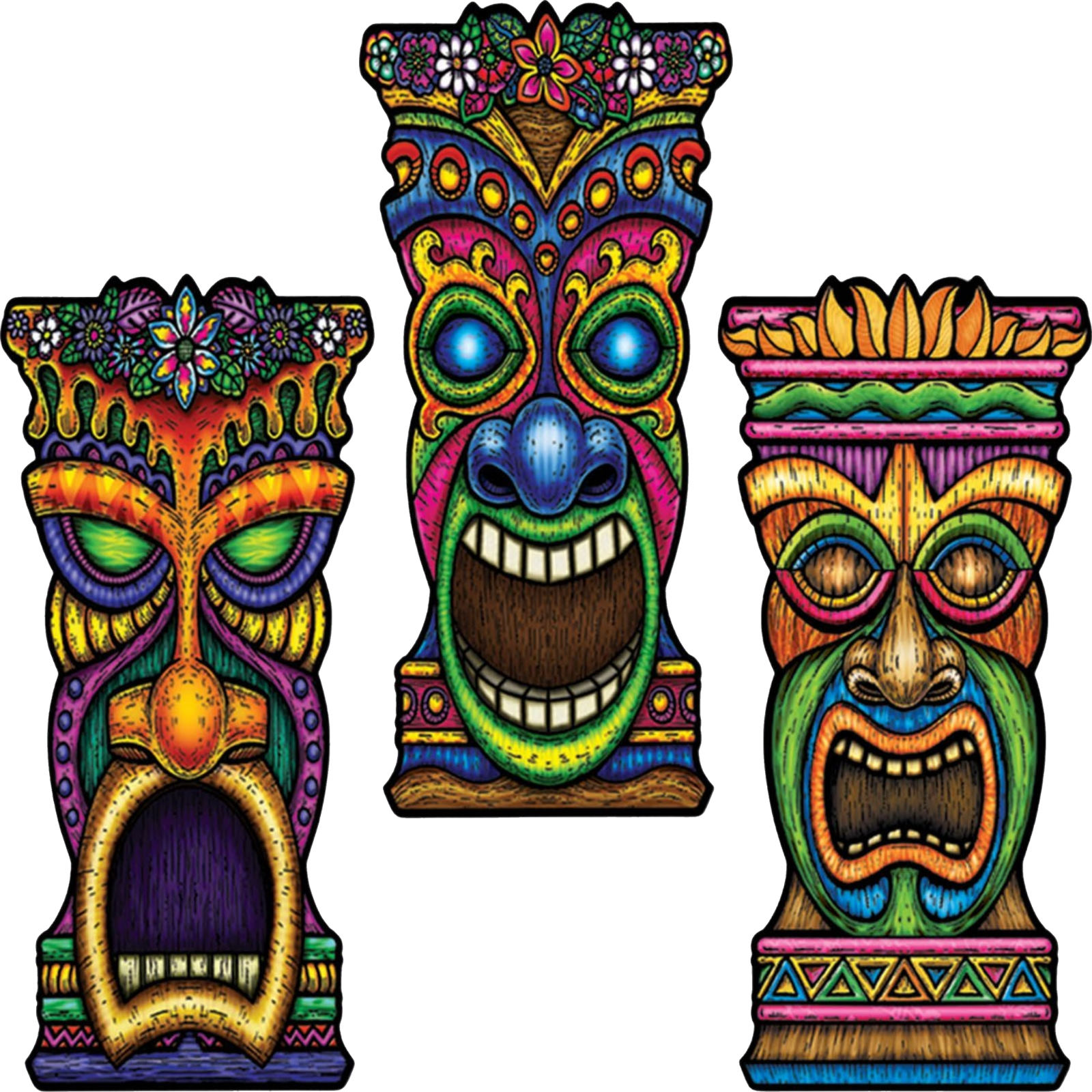 Tiki Cutout Wall Decoration (1 Only)