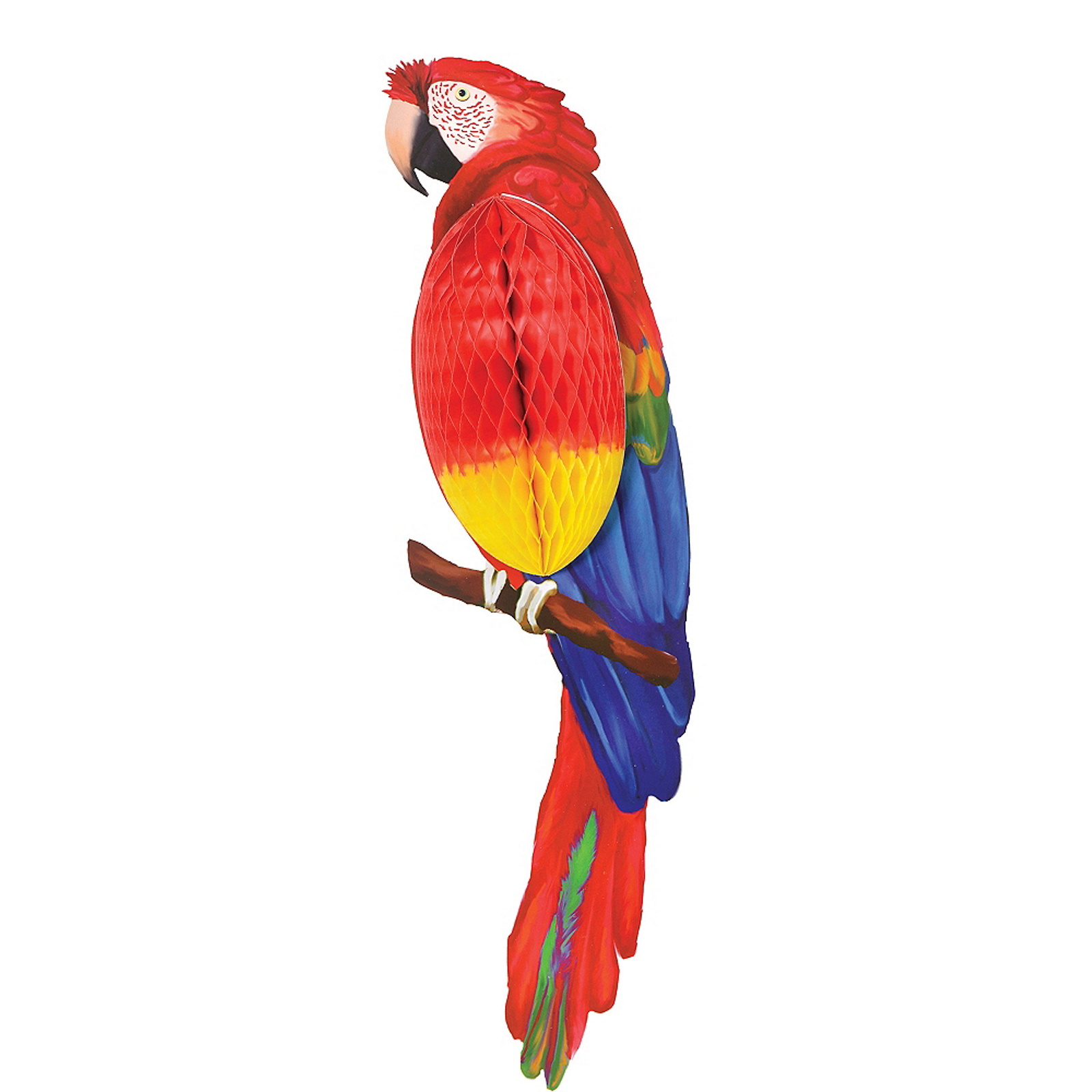 Summer Luau Parrot Honeycomb Hanging Decoration