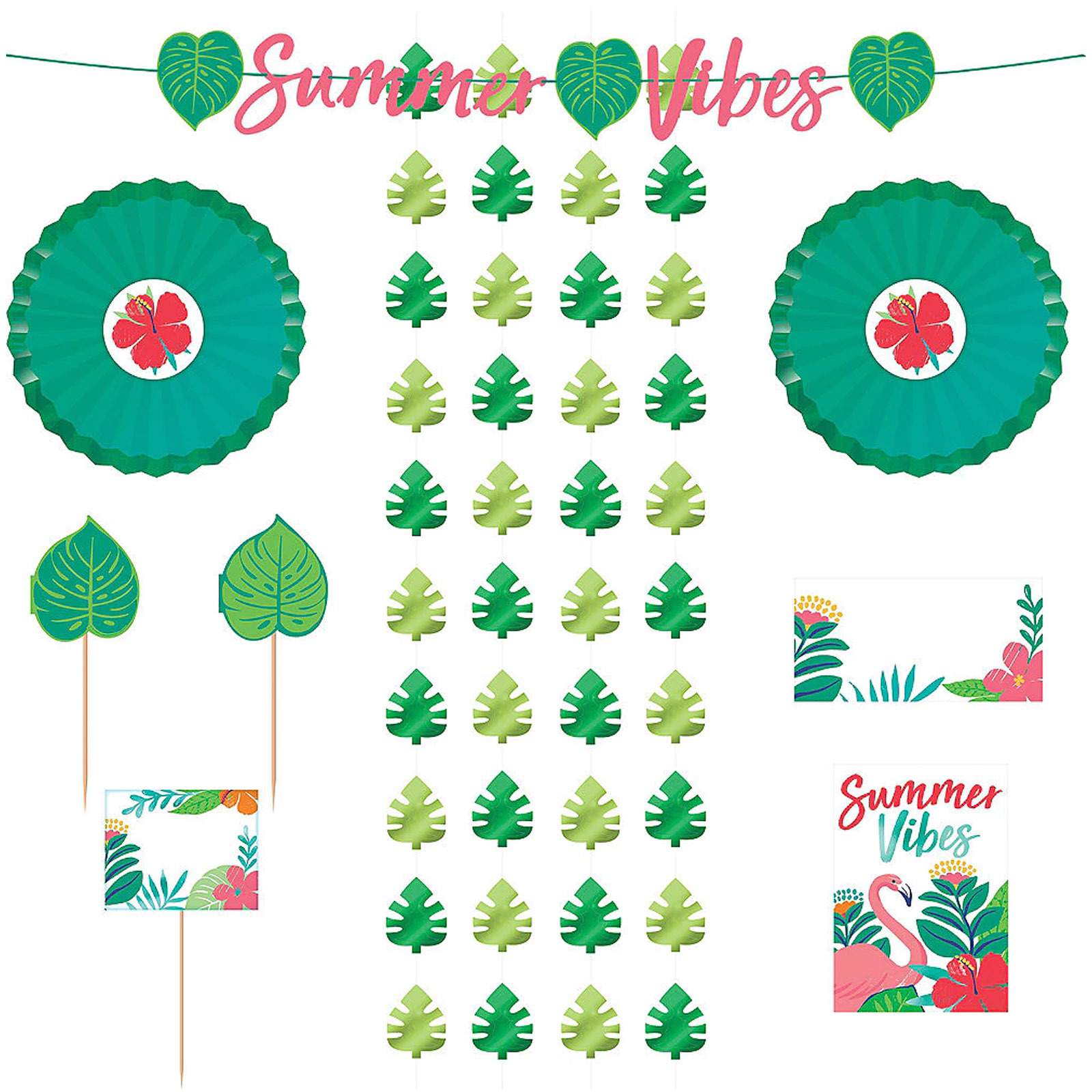 Tropical Summer Luau Buffet Decorating Kit