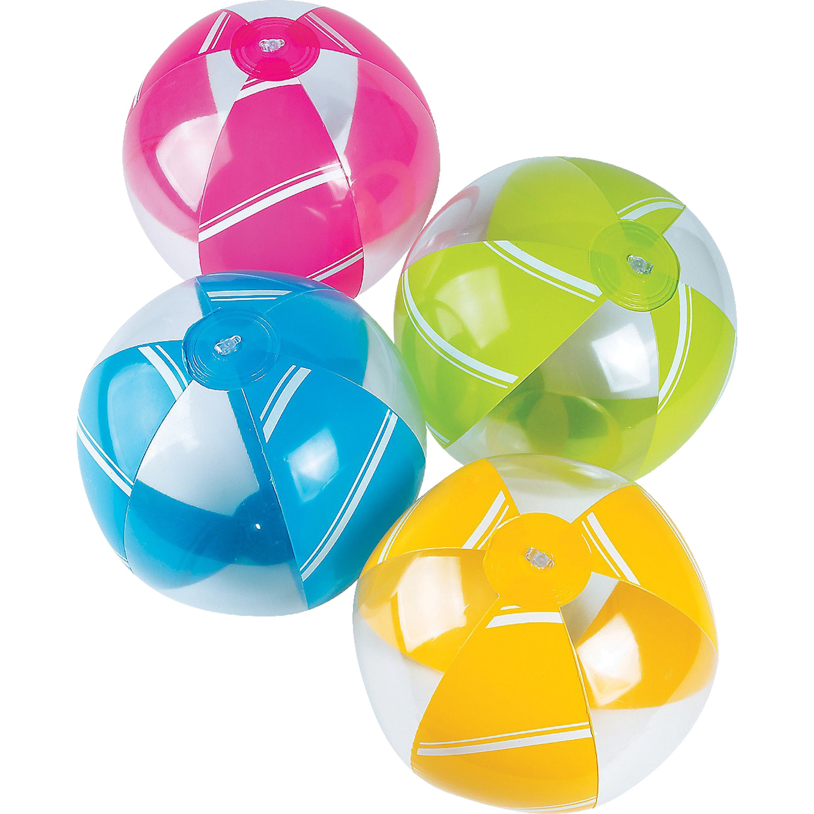 Assorted Bright Inflatable Beach Balls (Pack of 12)