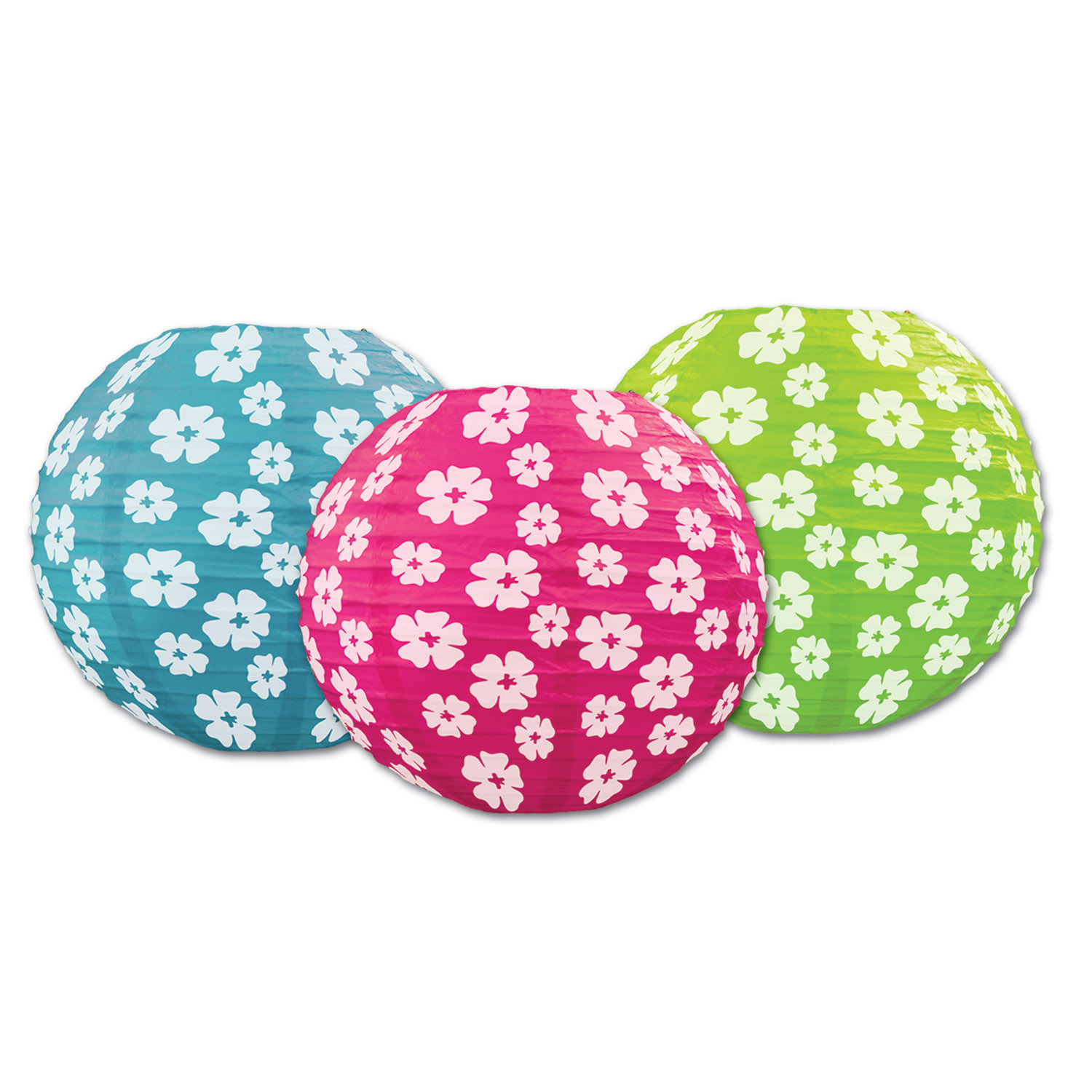 Hibiscus Paper Lanterns (Pack of 3)