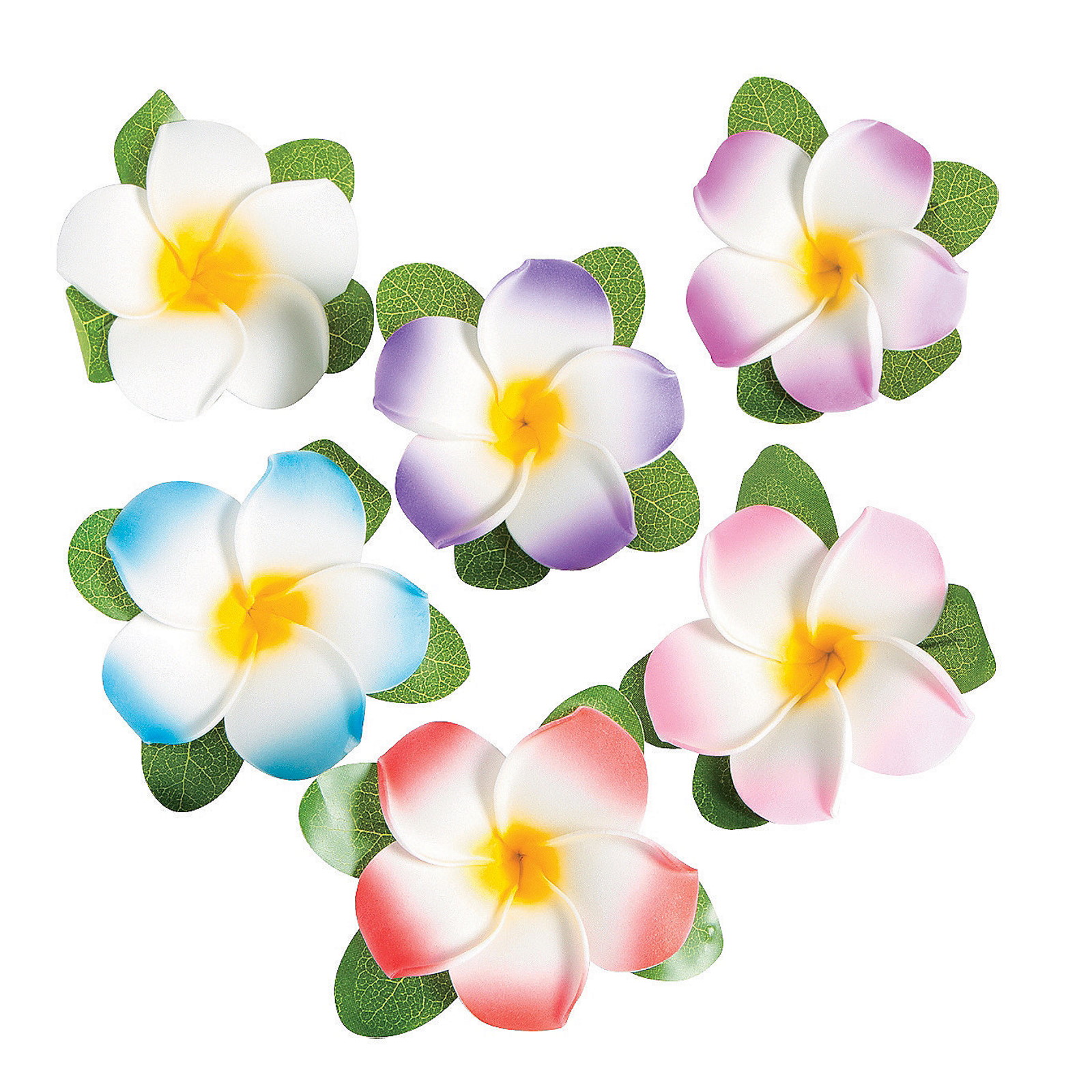 Plumeria Flower Hair Clips (Pack of 12)