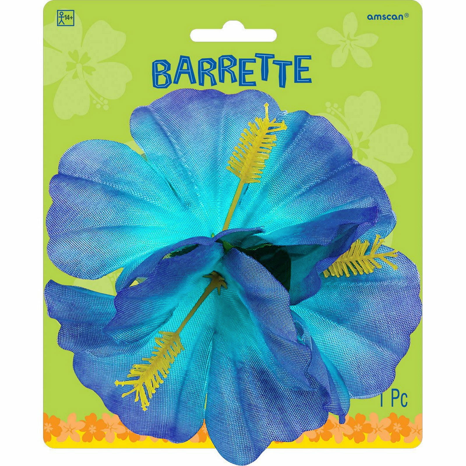 Blue Hibiscus Hair Clip