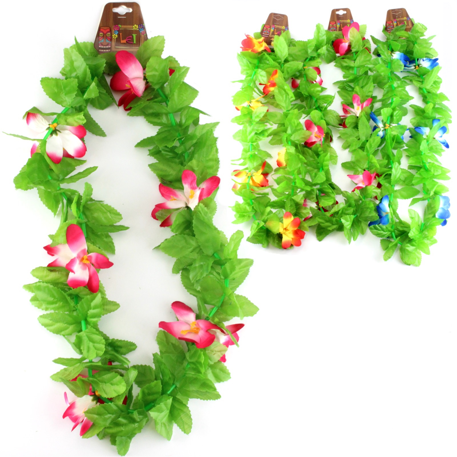 Green Leaf & Flower Lei