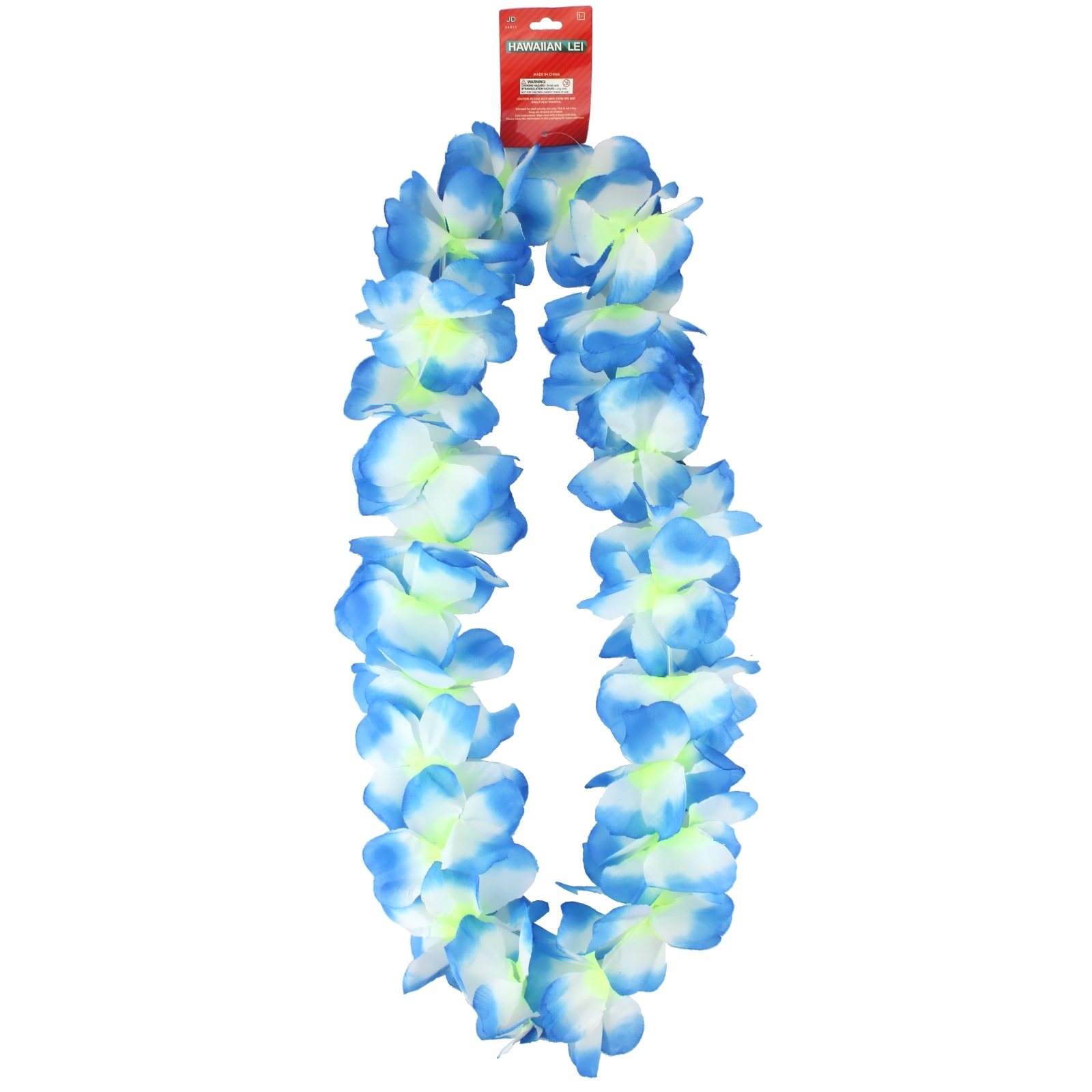 Blue and White Hawaiian Flower Lei (120cm)