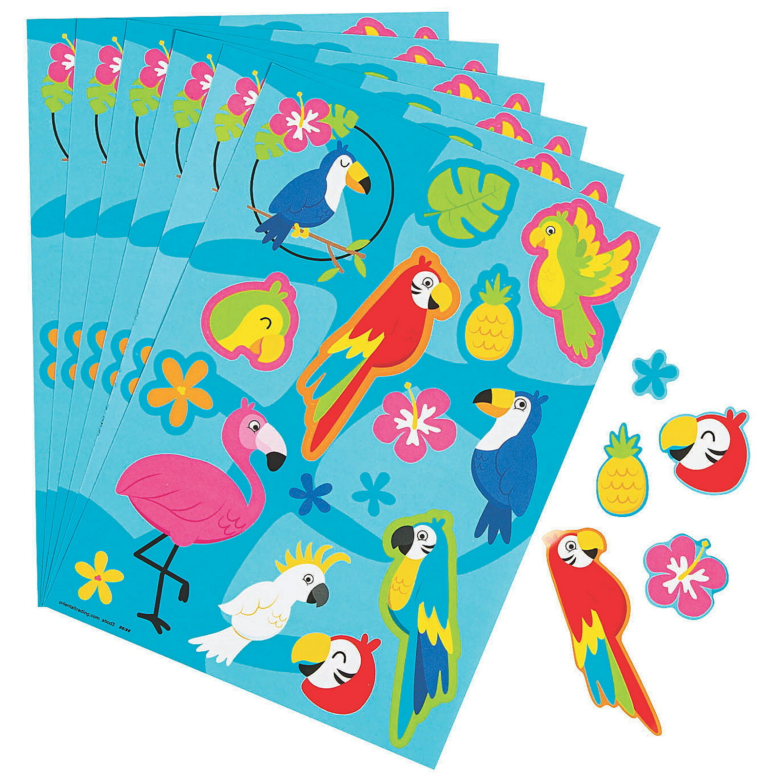 Tropical Birds Stickers (24 Sheets)