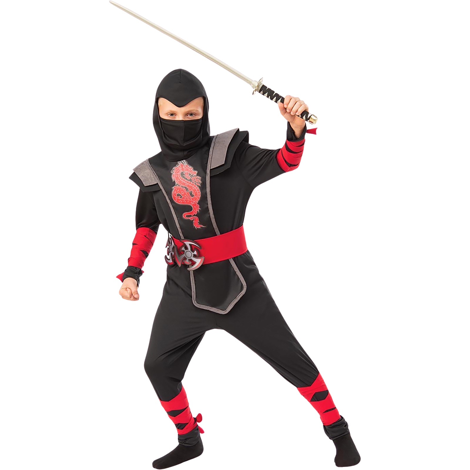 Red Ninja Warrior Boy Costume