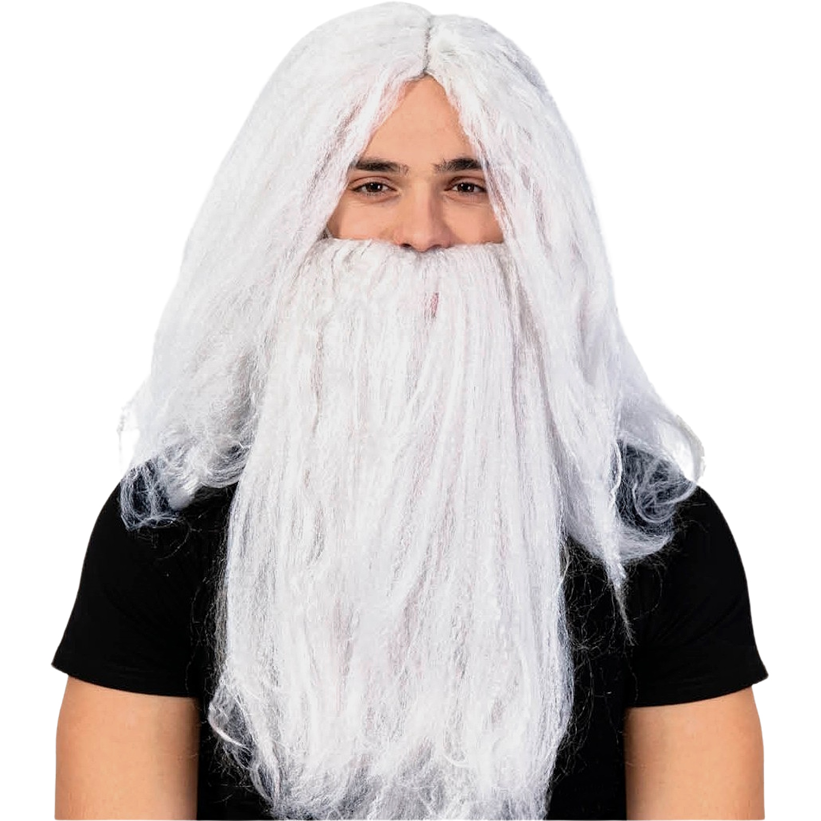 Grey Wizard Wig And Beard Set