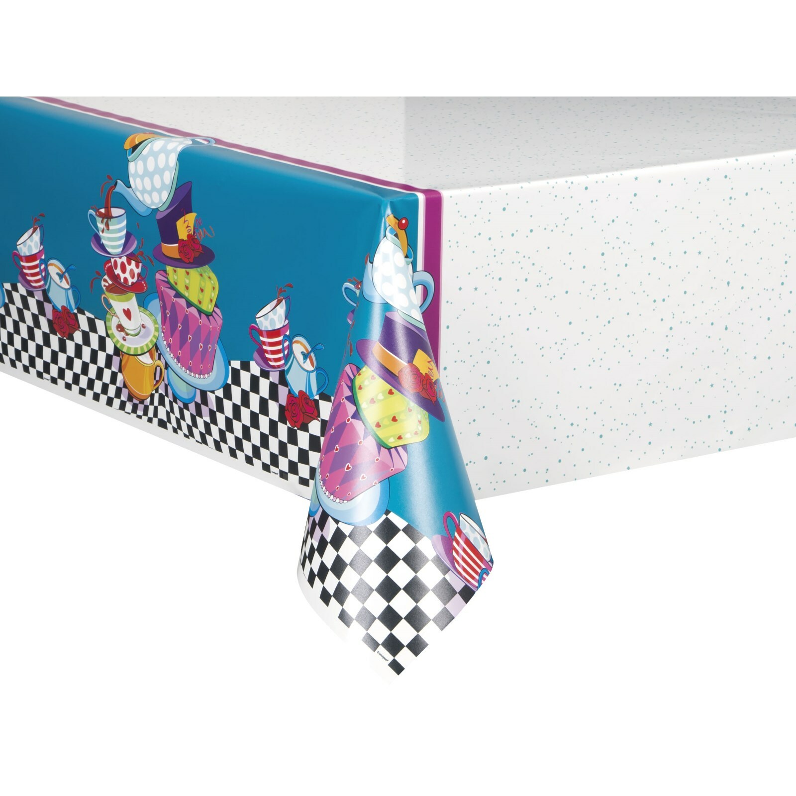 Mad Hatter Tea Party Plastic Tablecloth