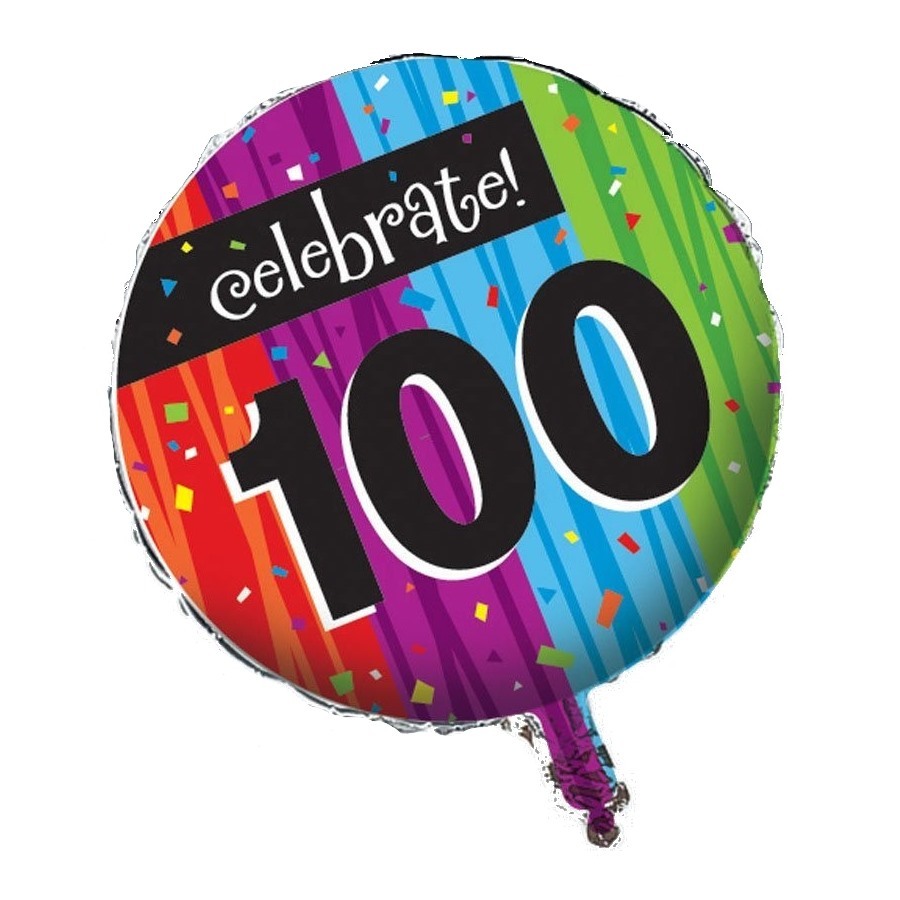 Milestone Celebrations 100th Birthday Helium Balloon