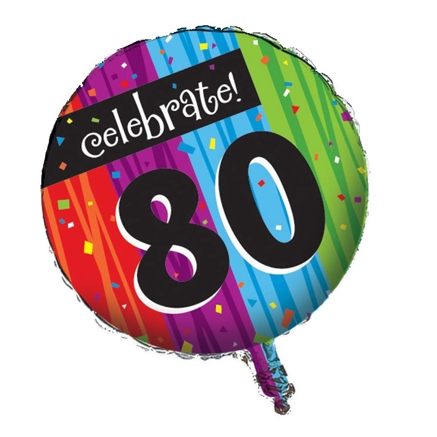Milestone Celebrations 80th Birthday Helium Balloon