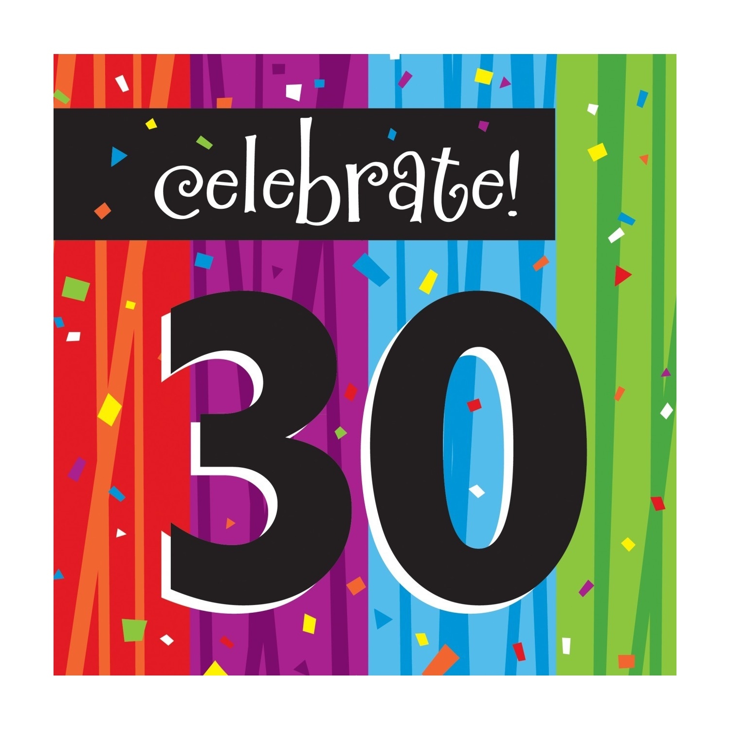 Milestone Celebrations 30th Birthday Large Napkins / Serviettes (Pack of 16)