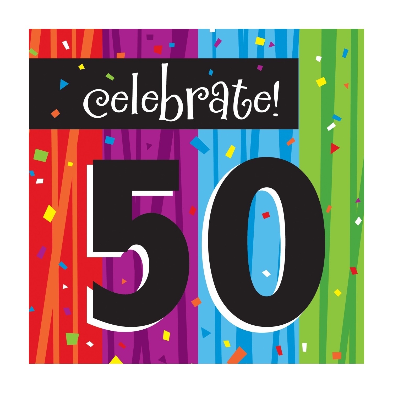 Milestone Celebrations 50th Birthday Large Napkins / Serviettes (Pack of 16)