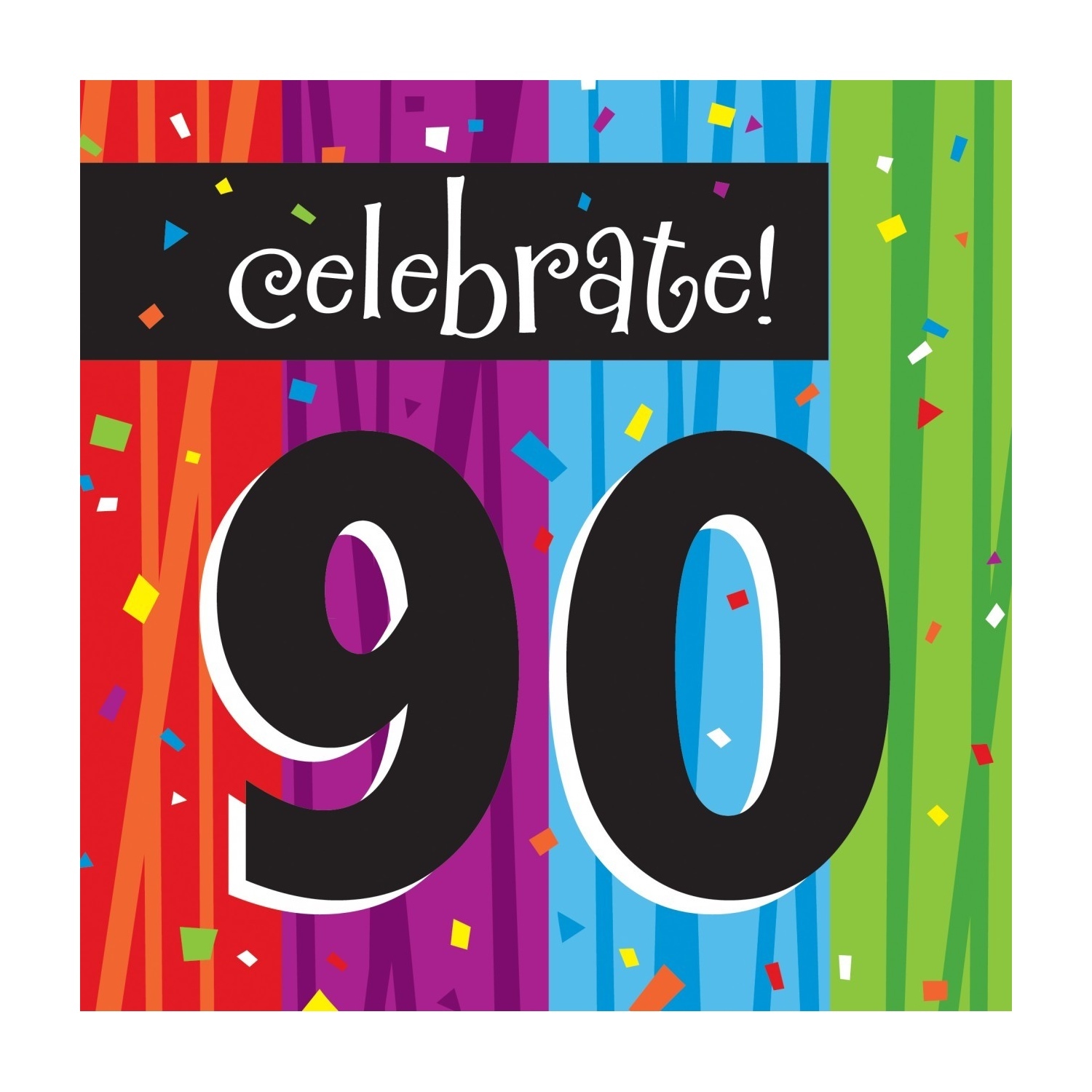 Milestone Celebrations 90th Birthday Large Napkins / Serviettes (Pack of 16)