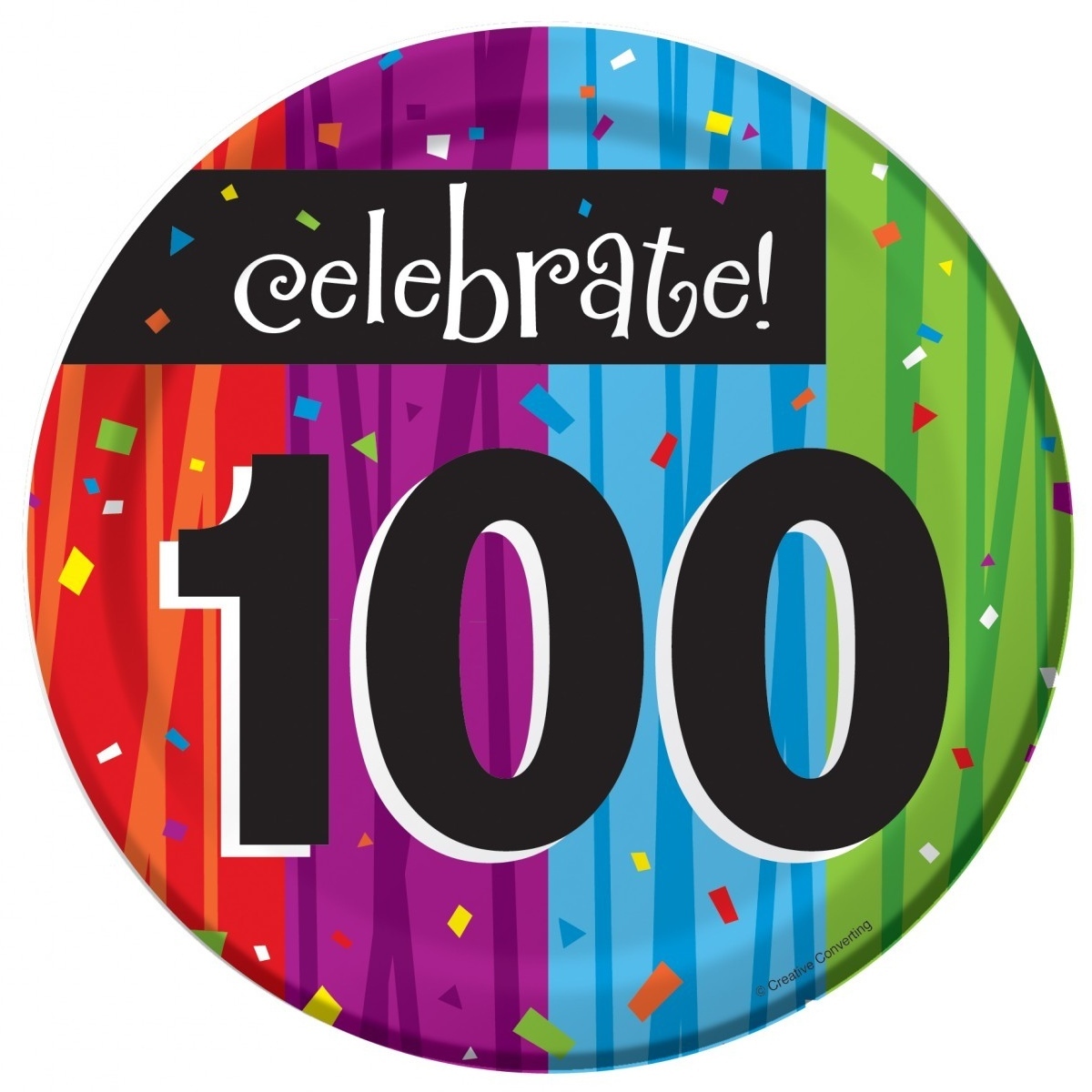 Milestone Celebrations 100th Birthday Small Paper Plates (Pack of 8)