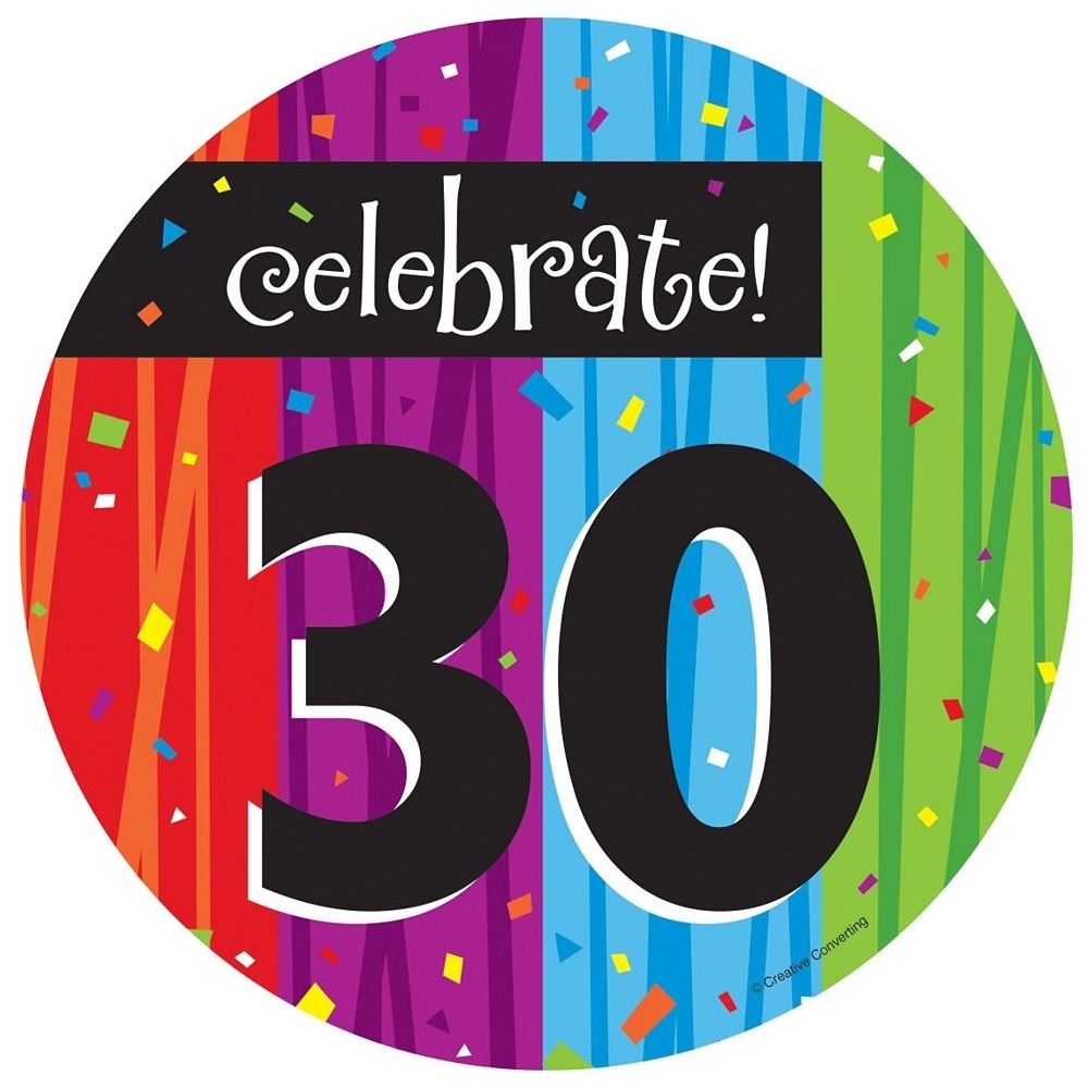 Milestone Celebrations 30th Birthday Small Paper Plates (Pack of 8)