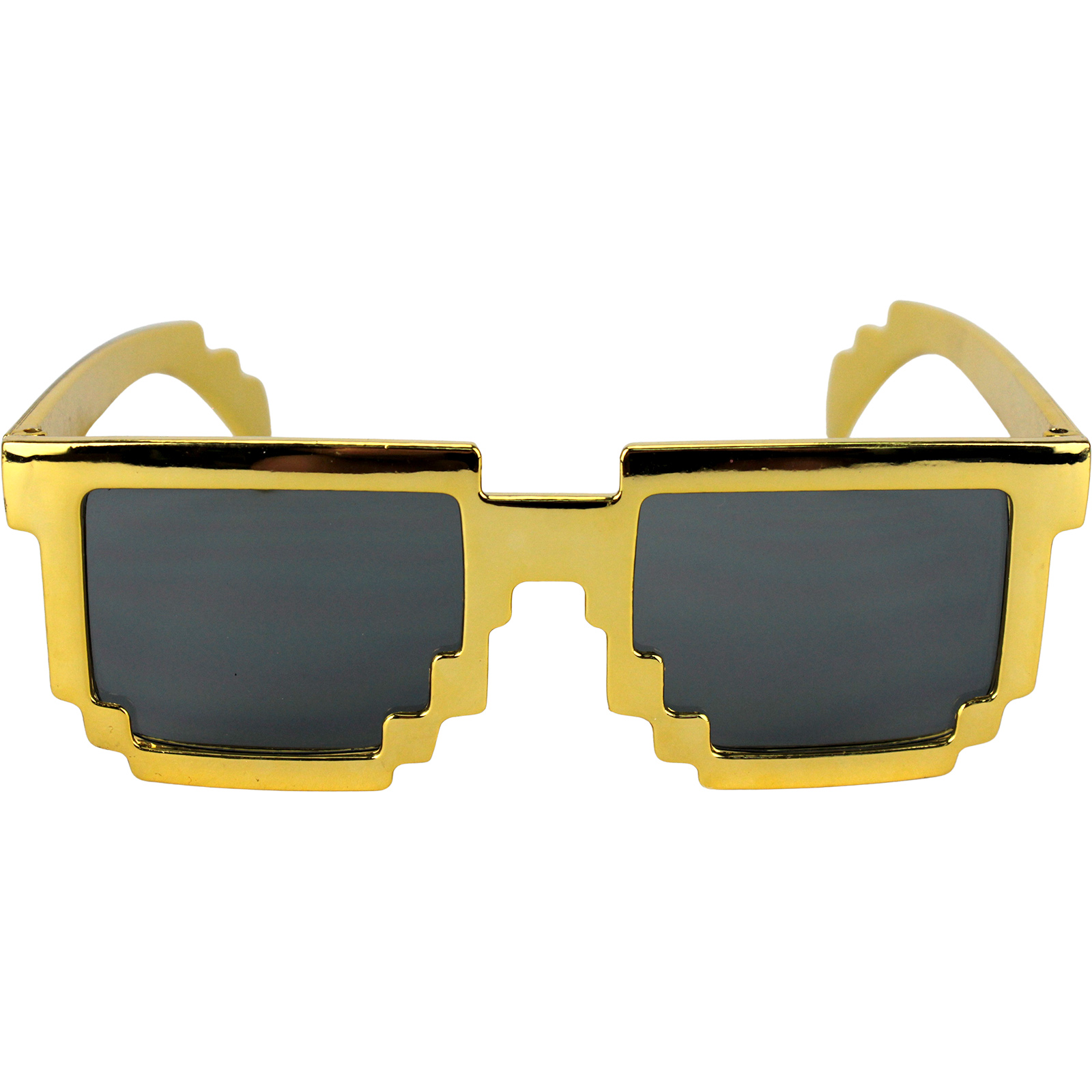 Gold Pixel Party Glasses 