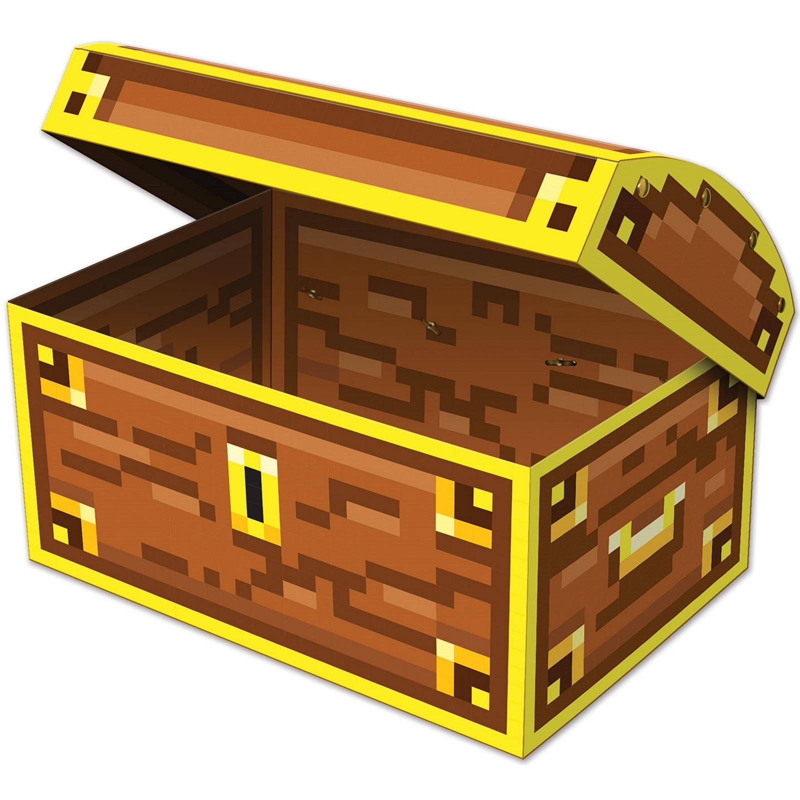 Cardboard 8-Bit Treasure Chest Decoration