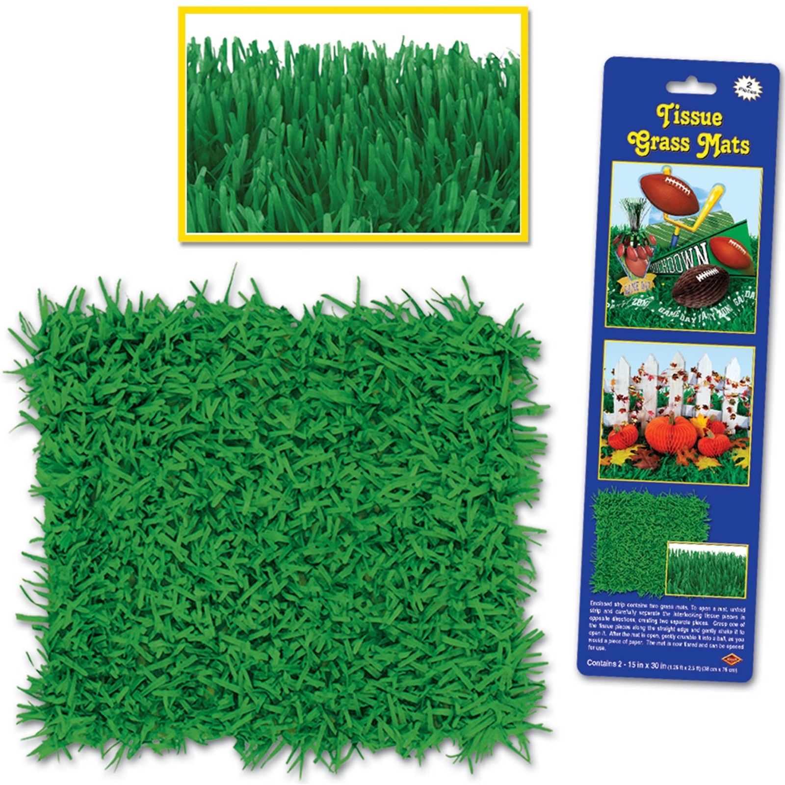 Green Tissue Grass Mat (2pcs)