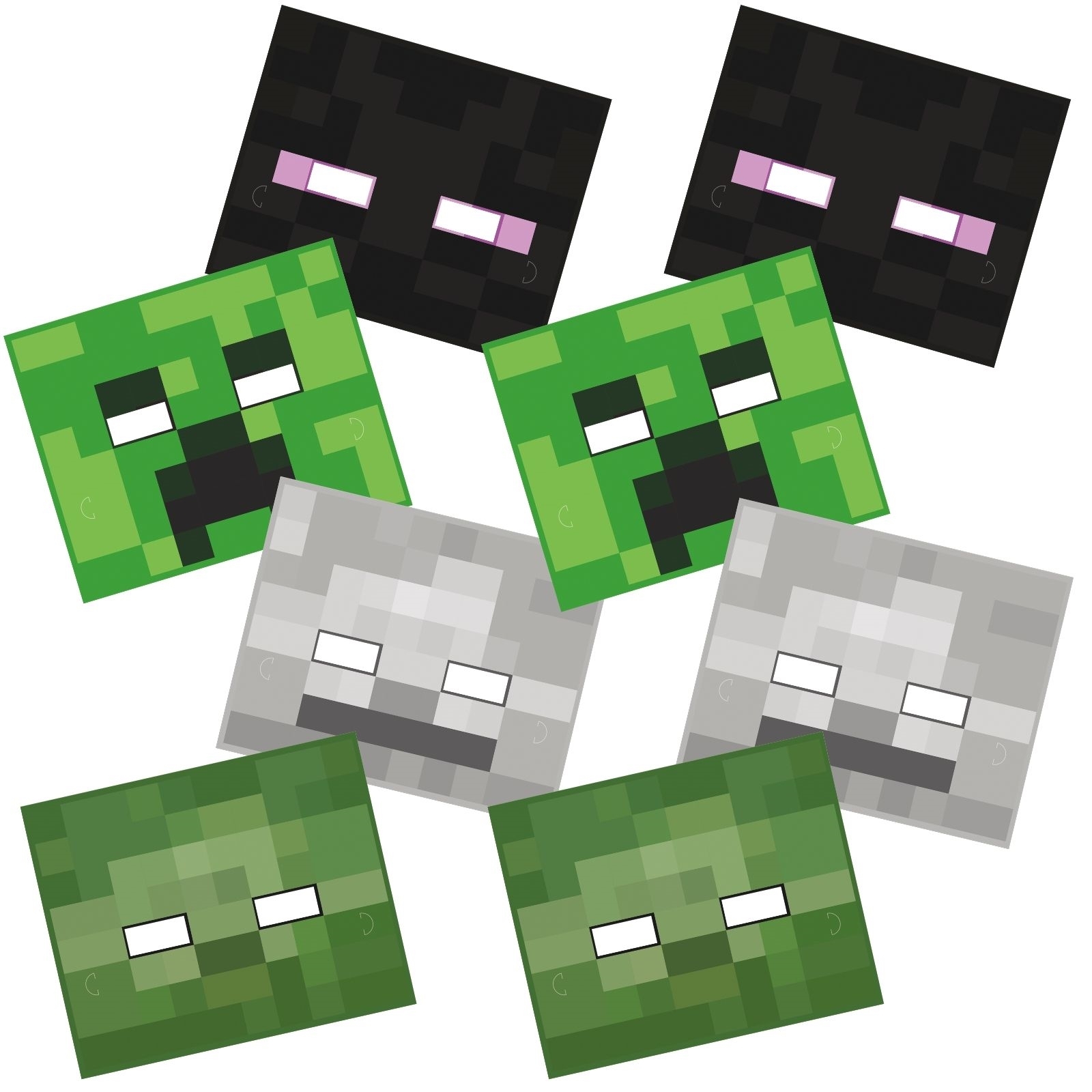Minecraft Party Masks (Pack of 8)