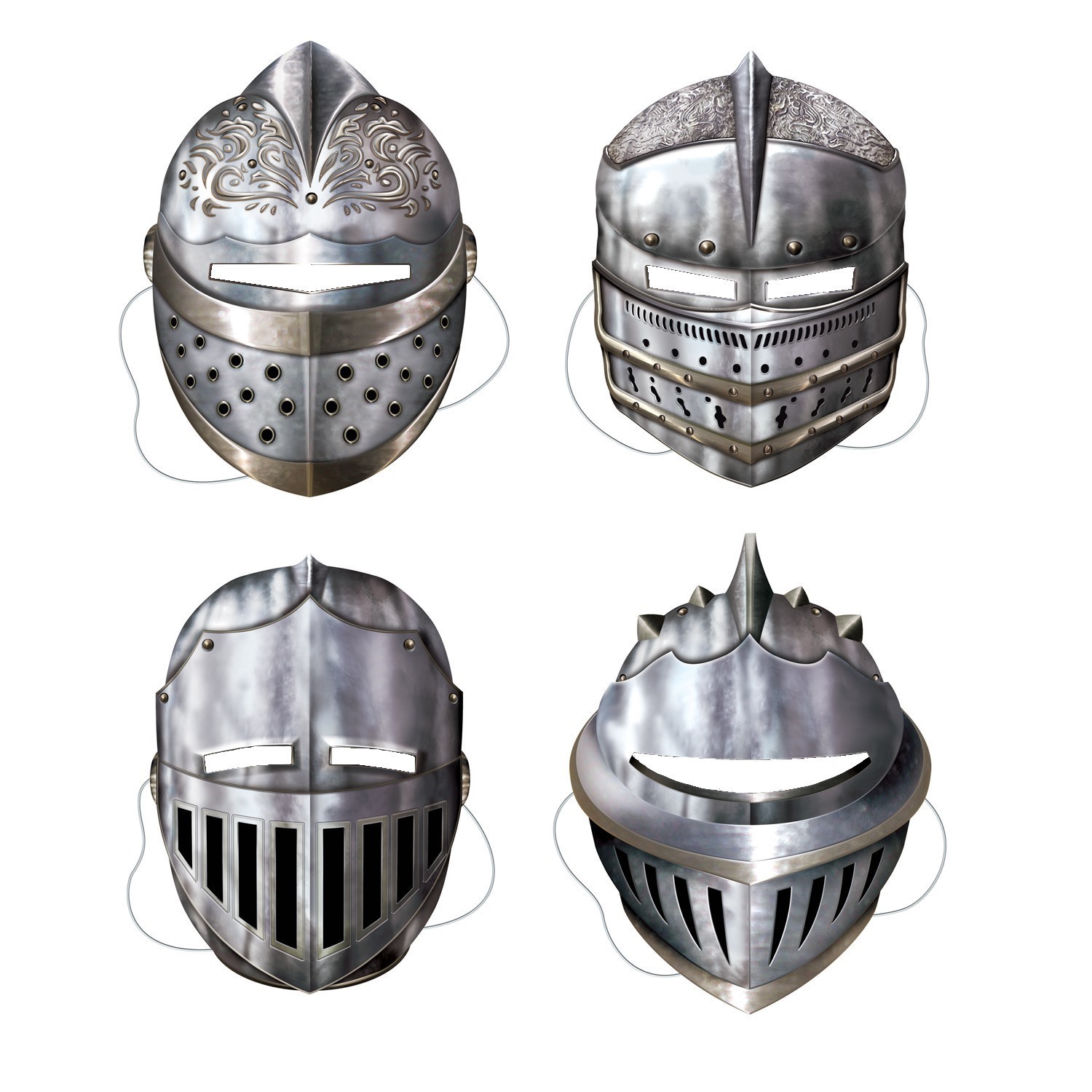 Medieval Knight Masks (Pack of 4)