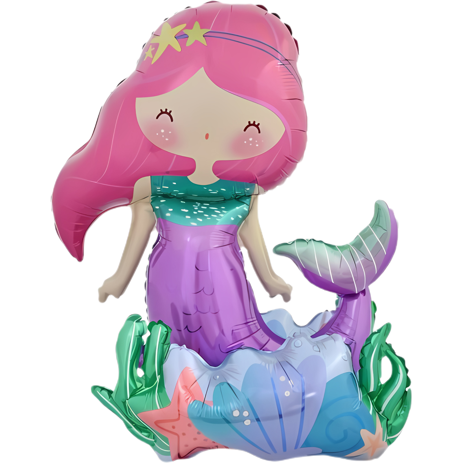 Standing Airz Mermaid Air Fill Foil Balloon (65cm)