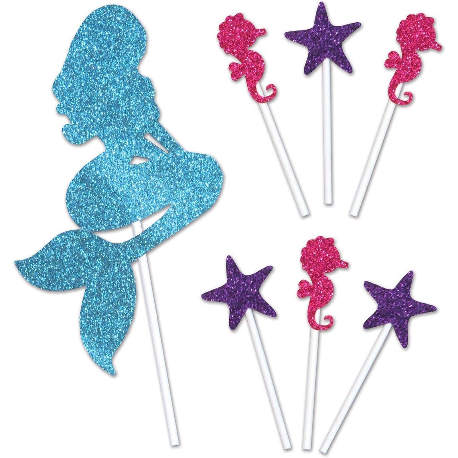 Mermaid Cake Toppers (Pack of 7) 