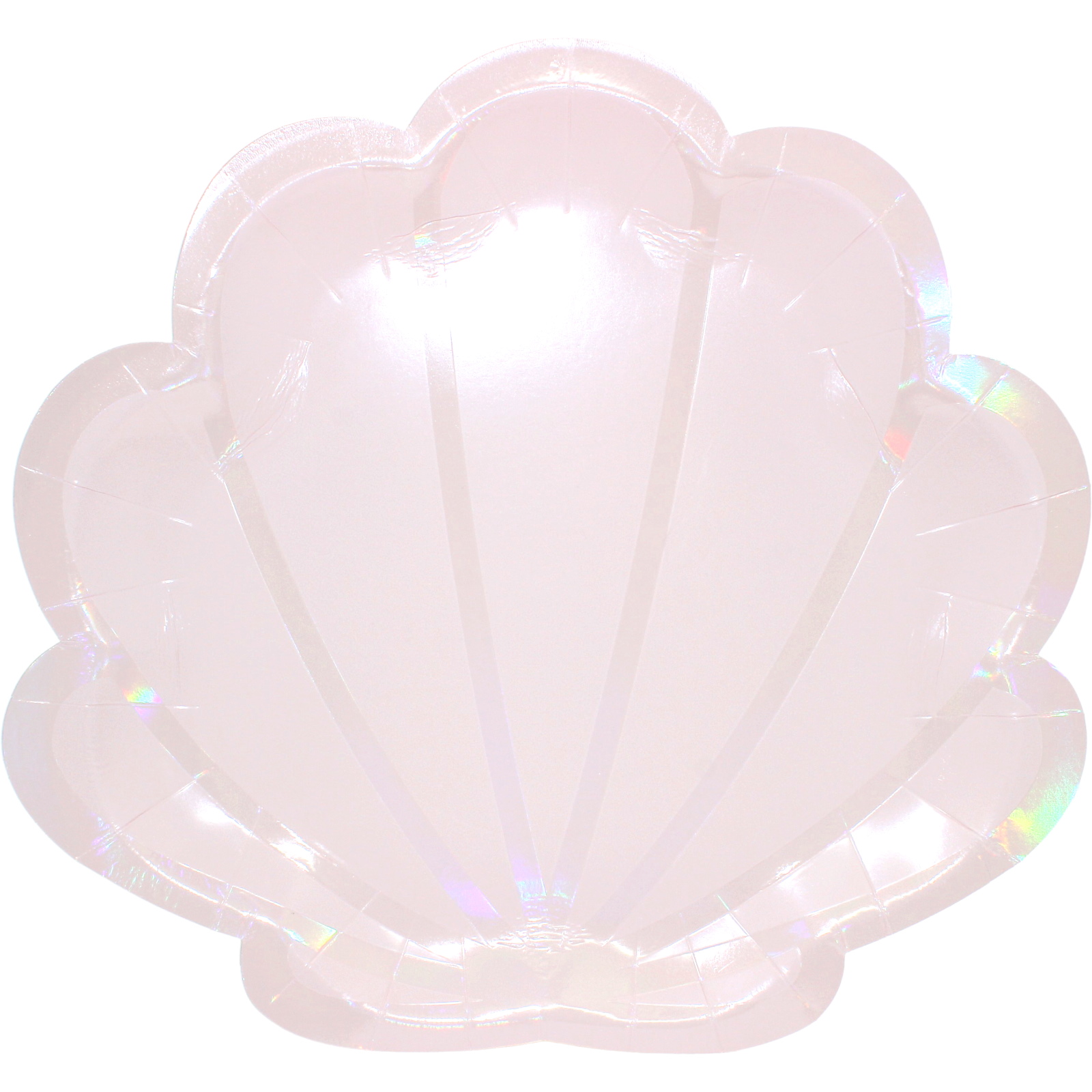 Ginger Ray Mermaid Magic Pink & Iridescent Shell Paper Plates (Pack of 8)