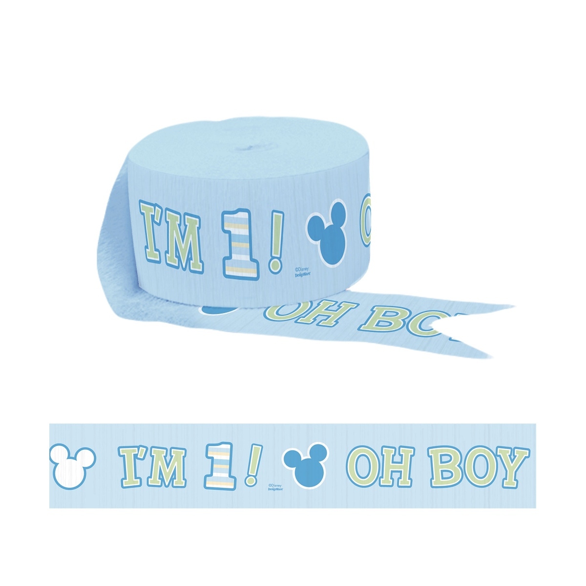 Mickey Mouse 1st Birthday Crepe Streamer